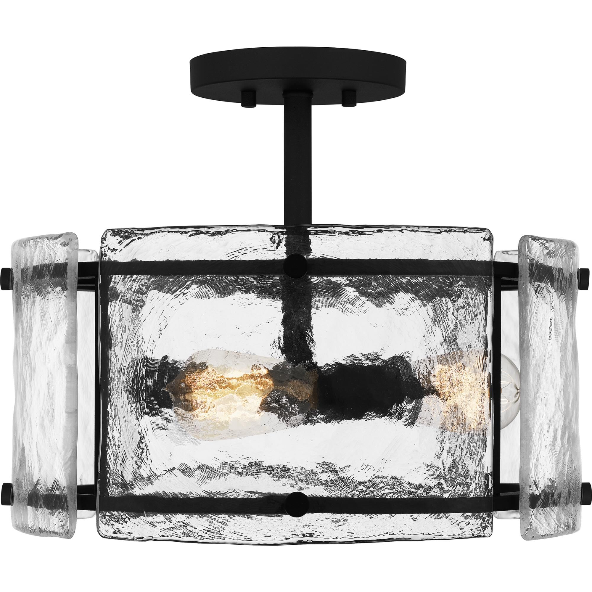 Fortress 16 Inch 3 Light Semi Flush Mount by Quoizel