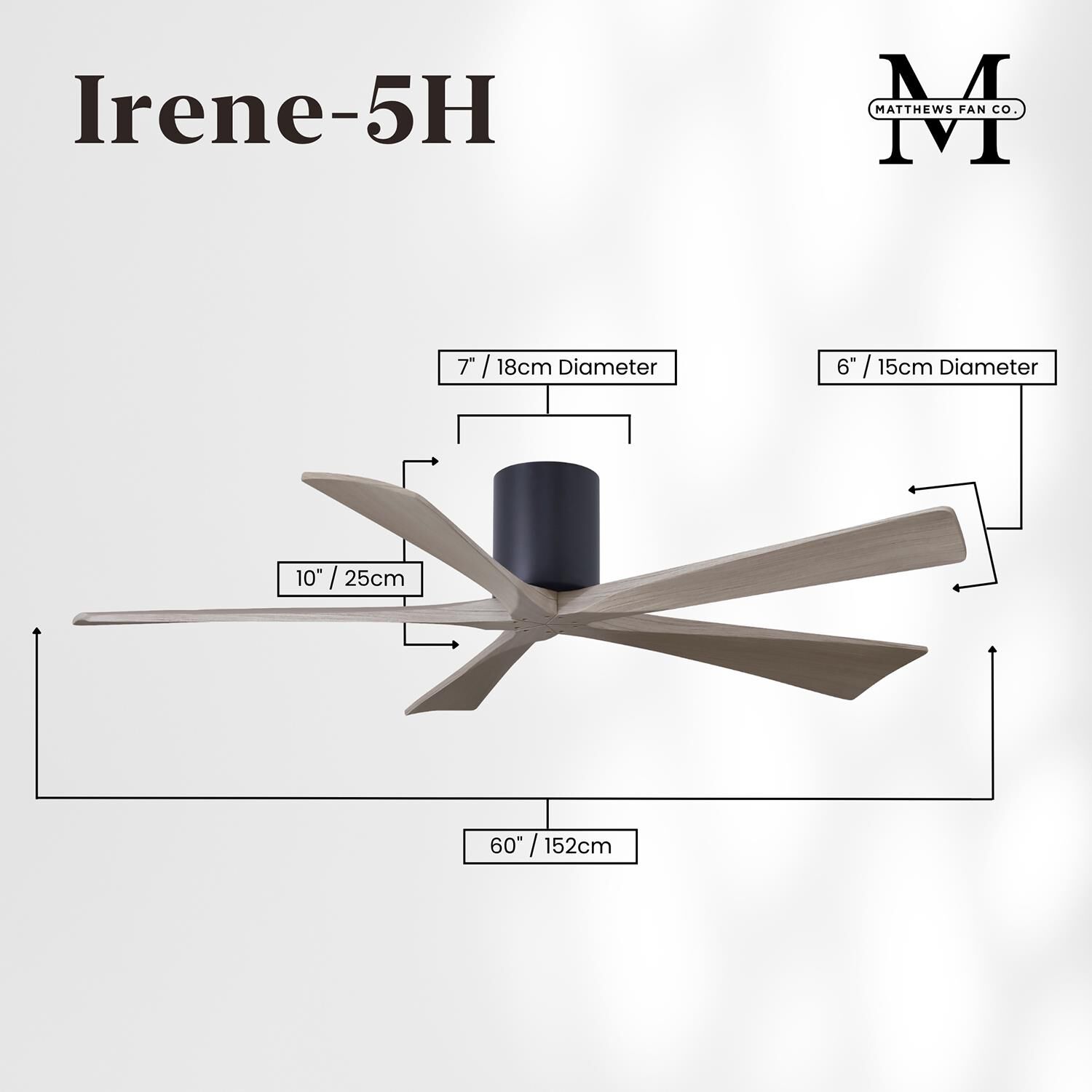 Irene 60 Inch Flush Mount Fan by Matthews Fan Company