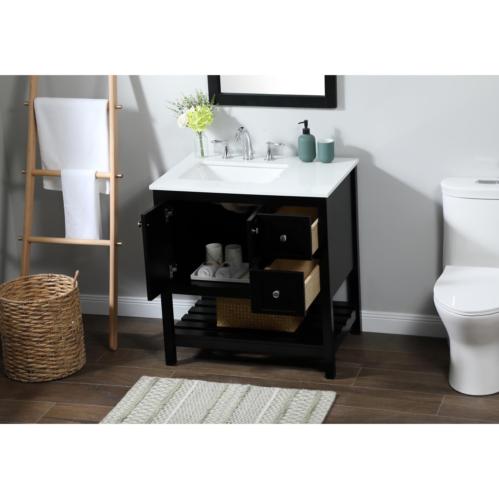 Shown in Black finish