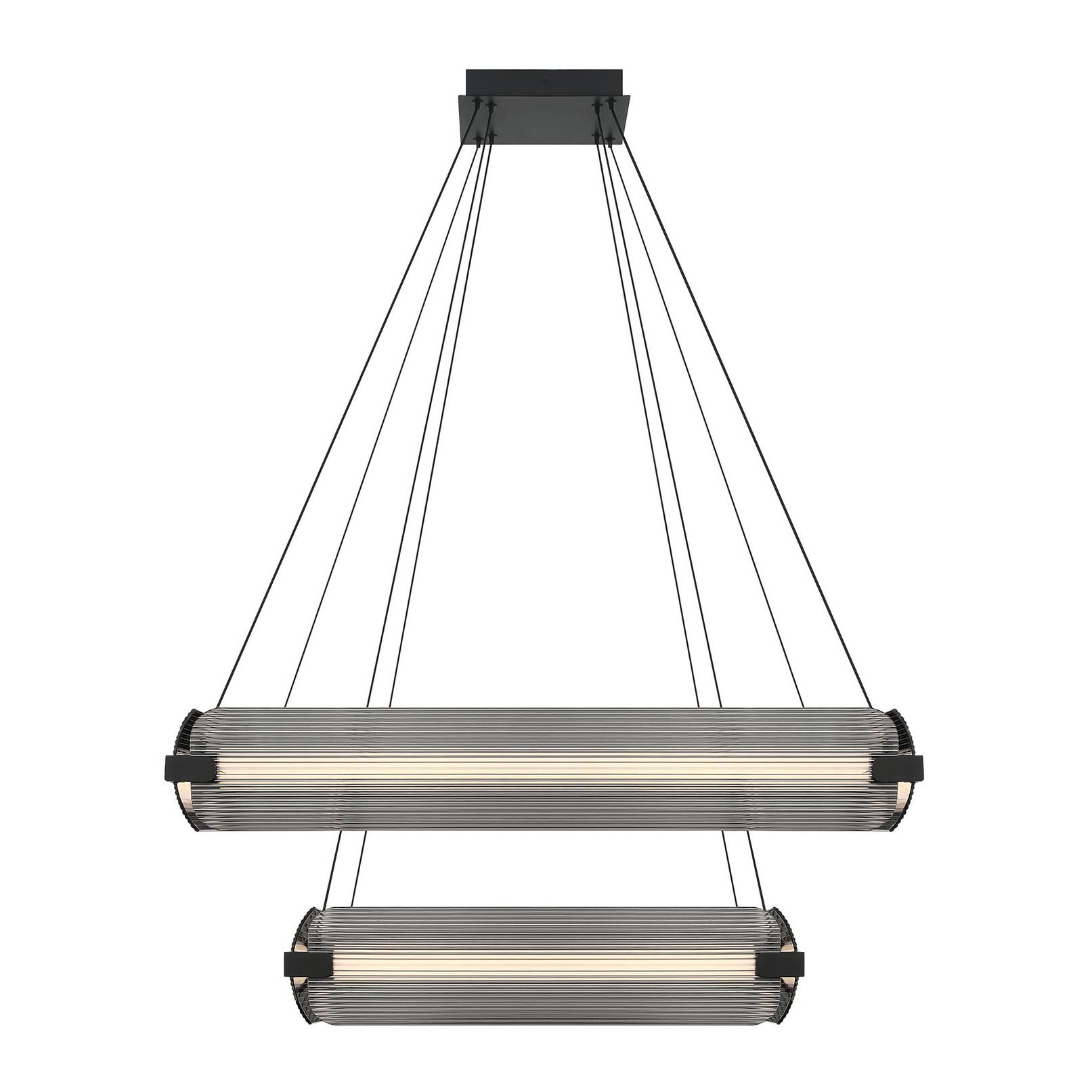 Shown in Matte Black finish and Smoked glass