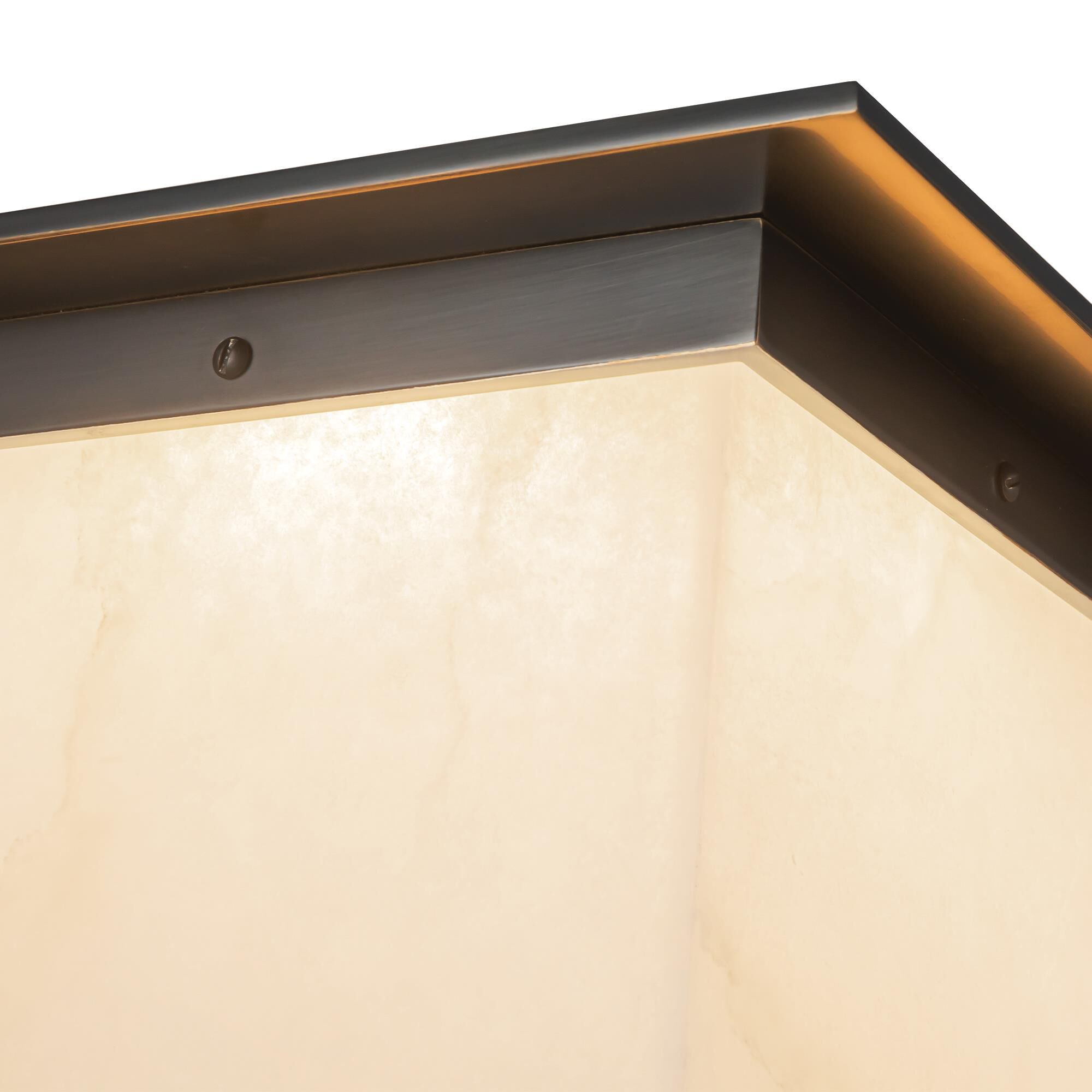 Shown in Urban Bronze finish and Alabaster glass