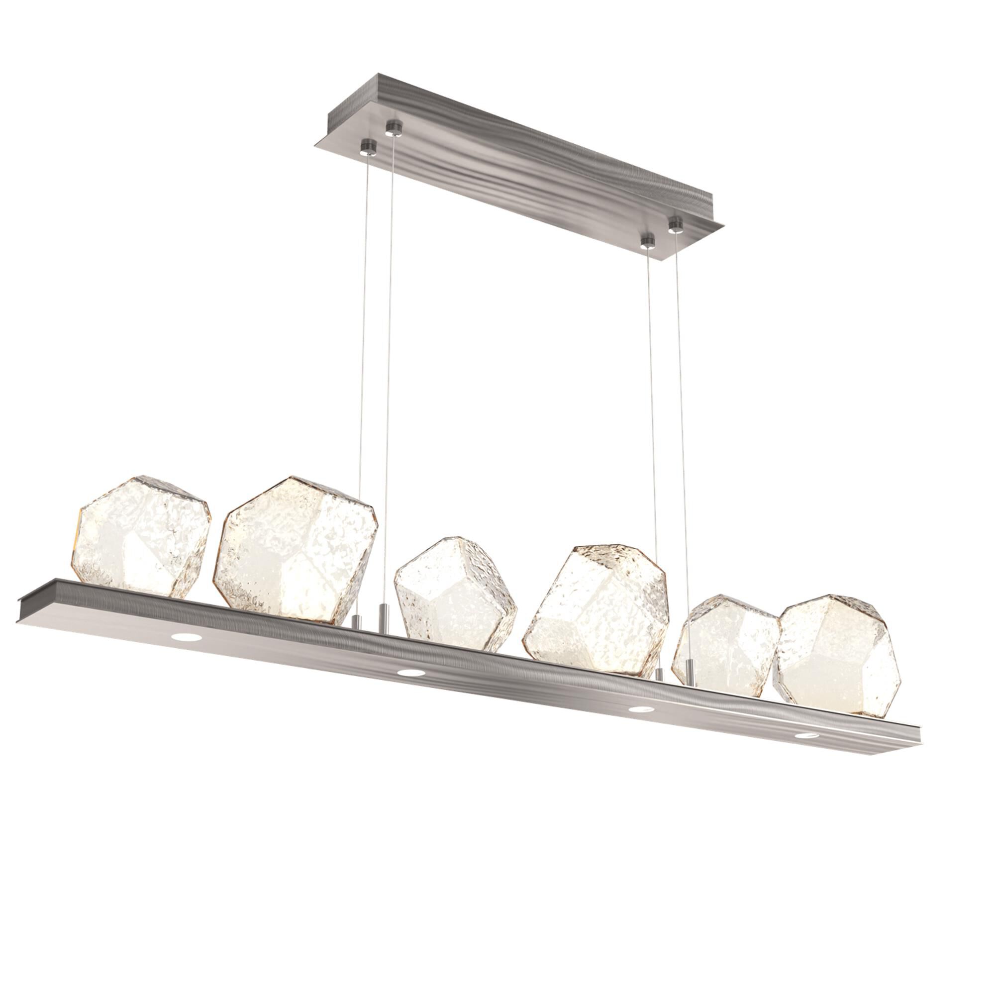 Shown in Gunmetal finish and Amber glass