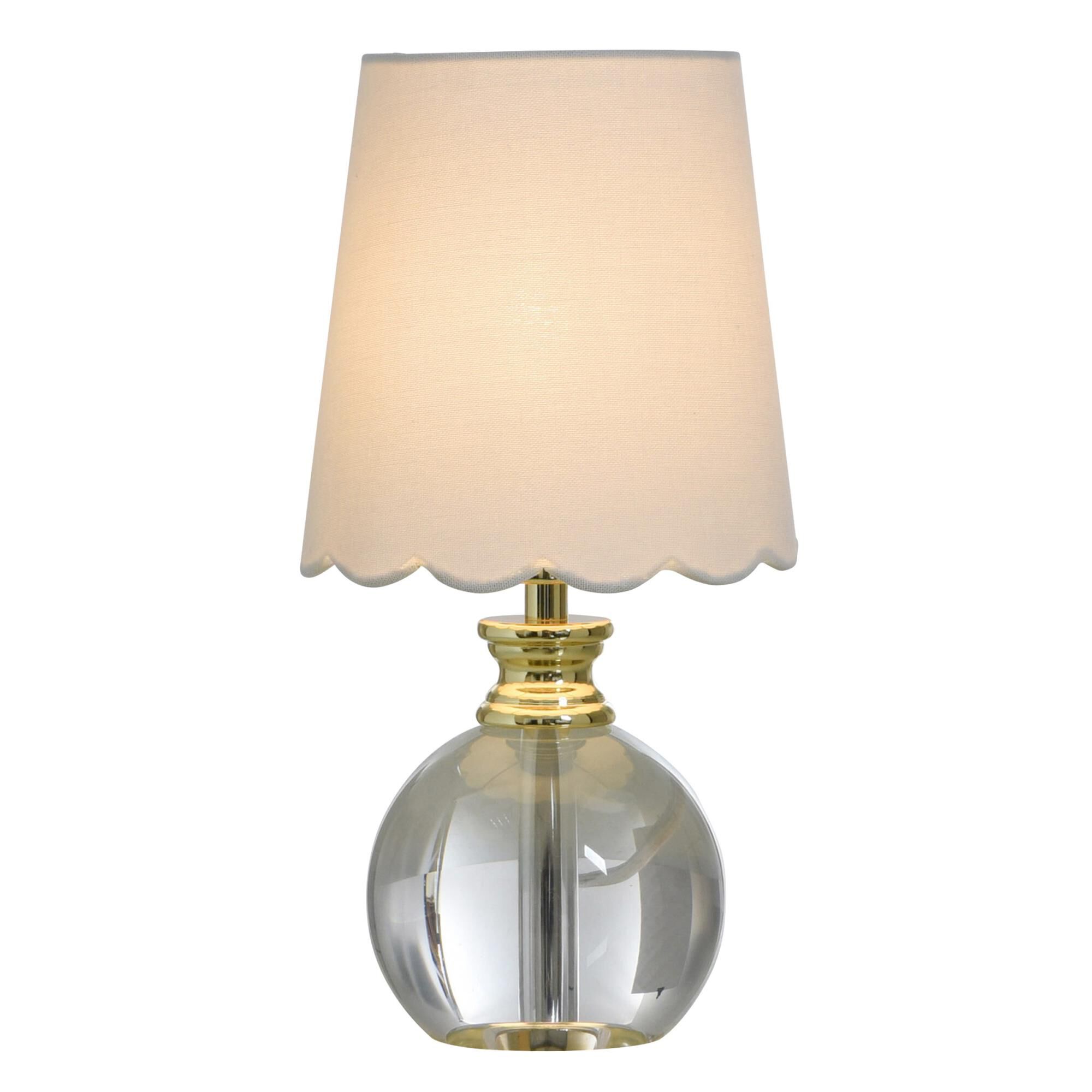 Shown in Clear and Polished Gold finish and Off-White shade