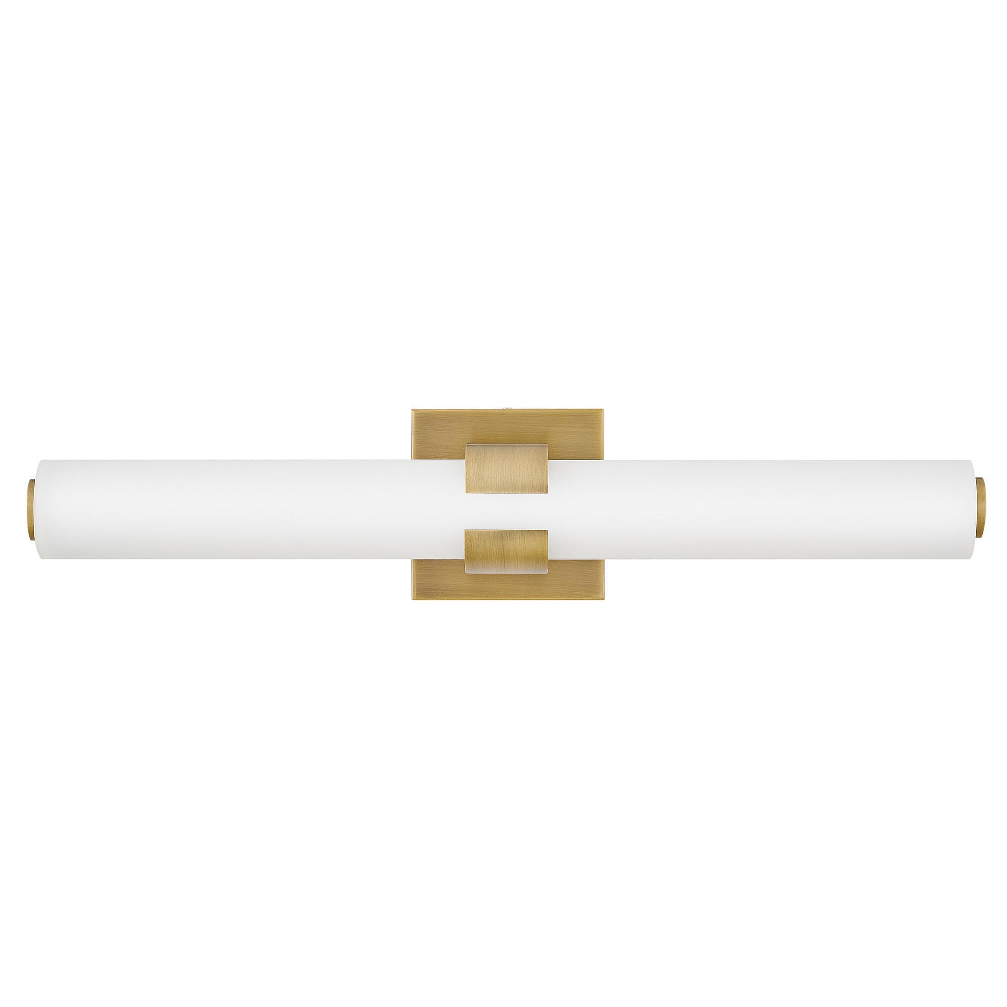 Shown in Lacquered Brass finish and Etched White glass