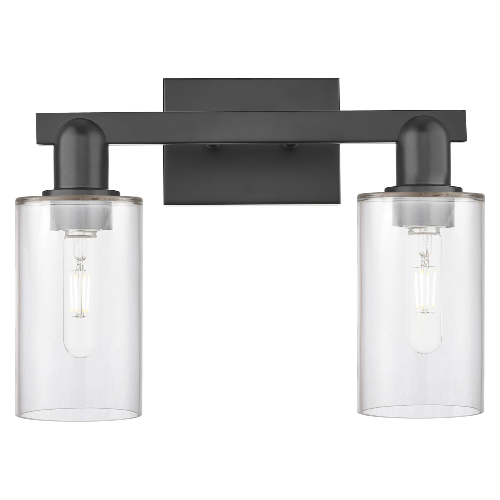 Shown in Matte Black finish and Clear glass