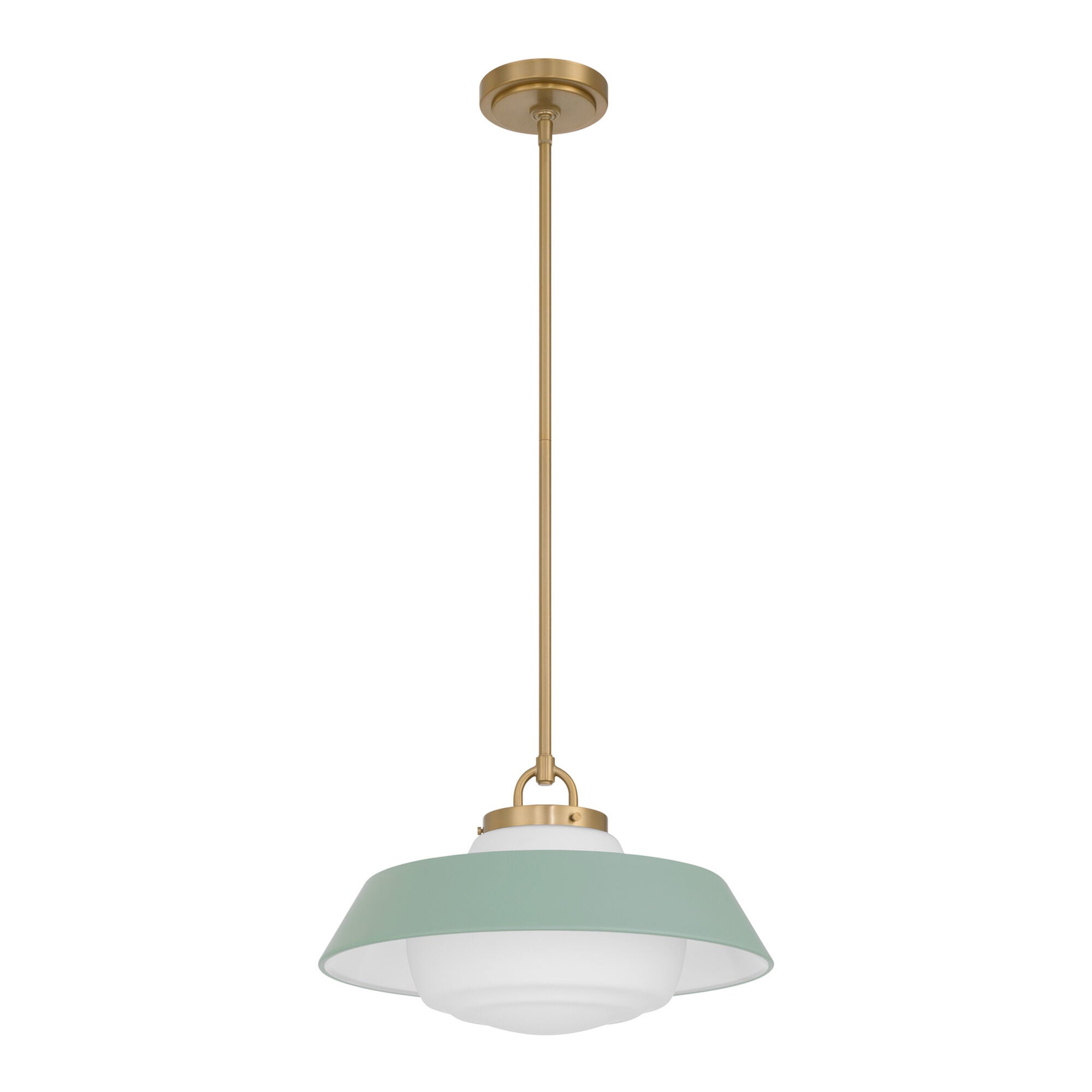 Shown in Vibrant Gold finish and Steel glass and Steel shade