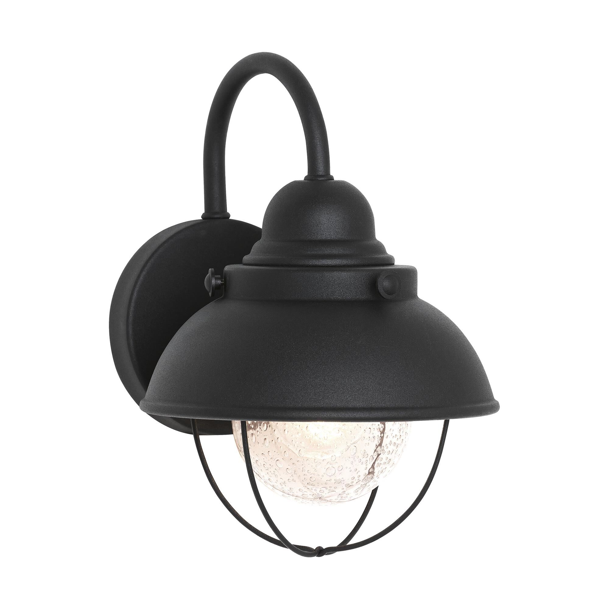 Shown in Black finish and Clear Seeded  Diffuser glass and Clear Seeded Glass Diffuser shade
