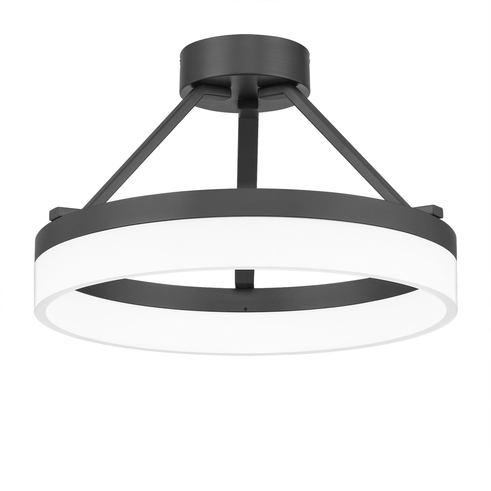 Cohen 15 Inch 1 Light LED Semi Flush Mount by Quoizel