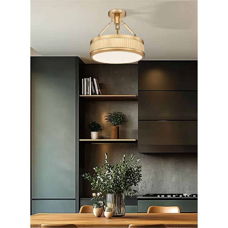 Quinn 15 Inch Semi Flush Mount by Z-Lite