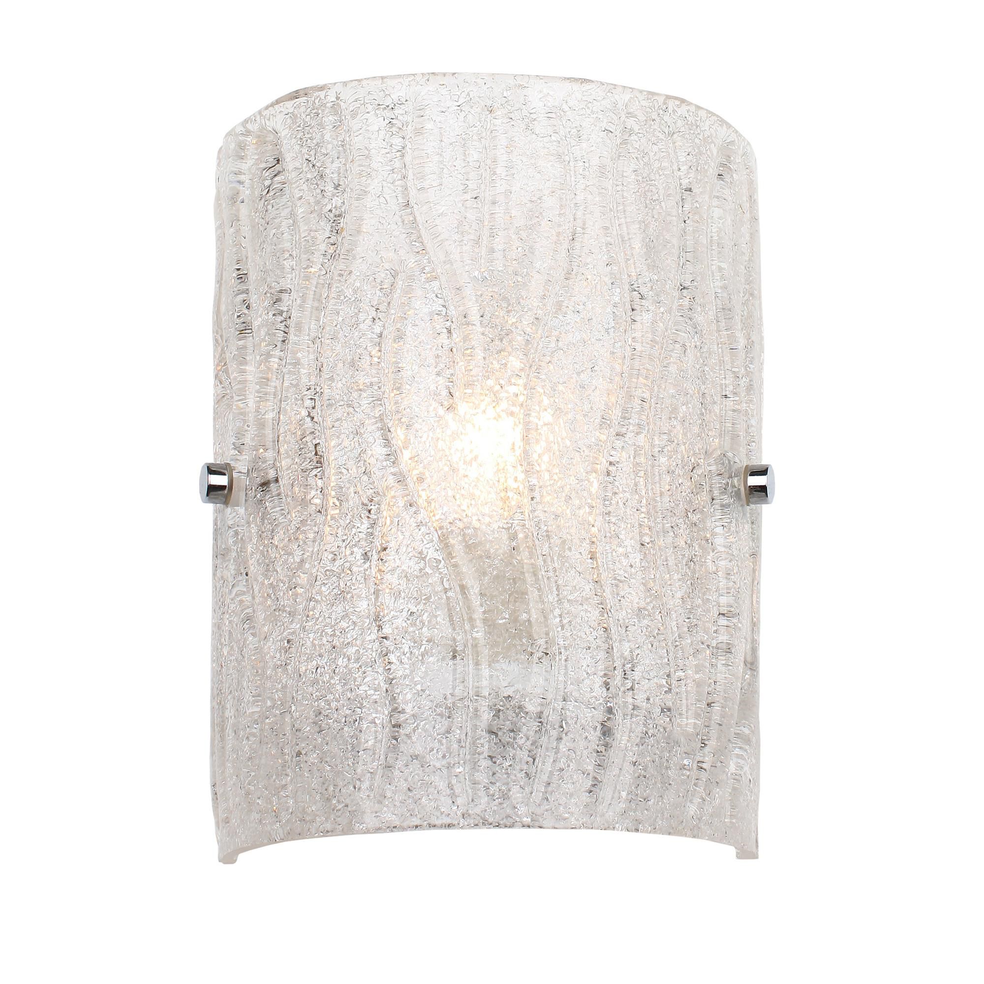 Shown in Chrome finish and Bright Ice glass
