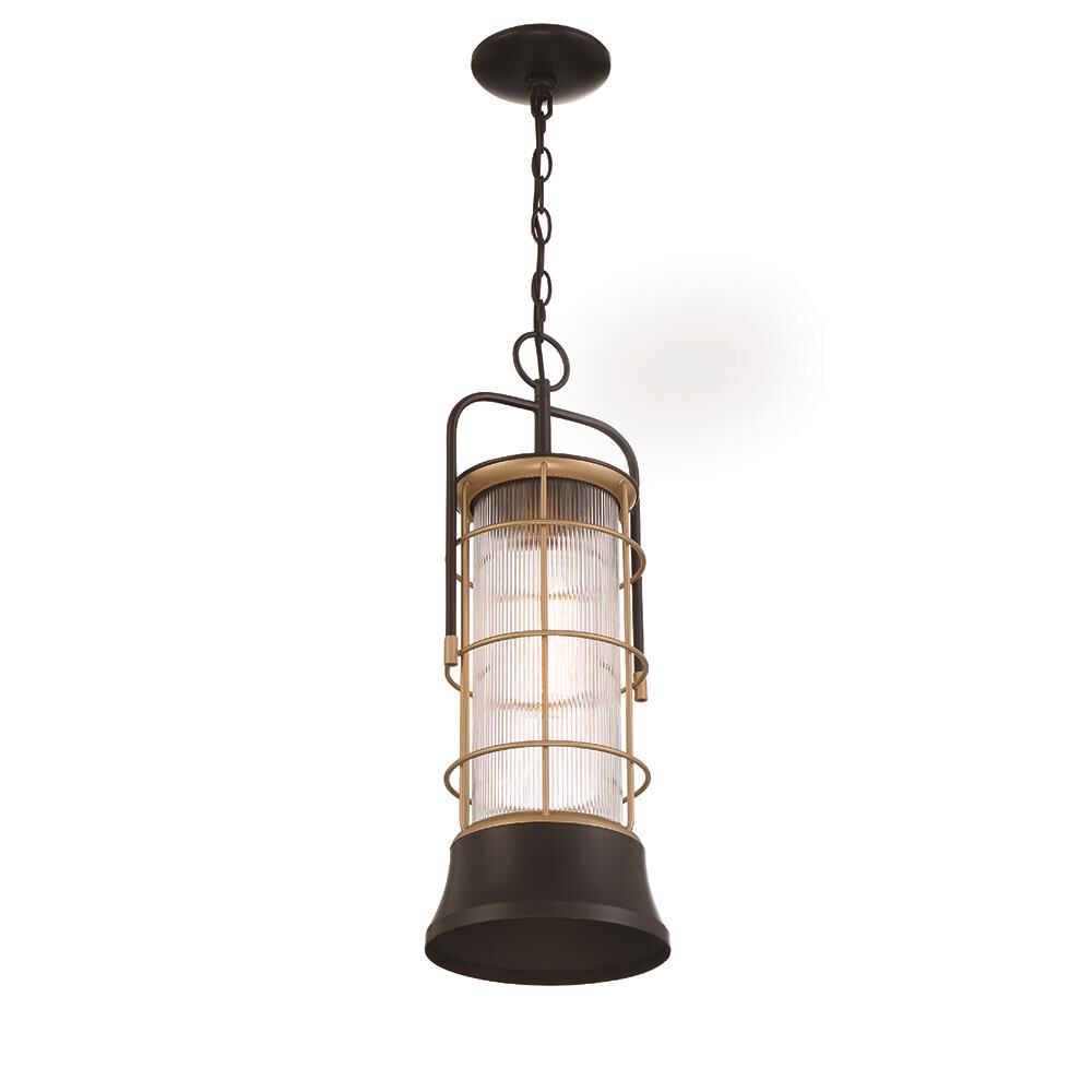 Shown in Oil Rubbed Bronze and Gold finish and Clear glass