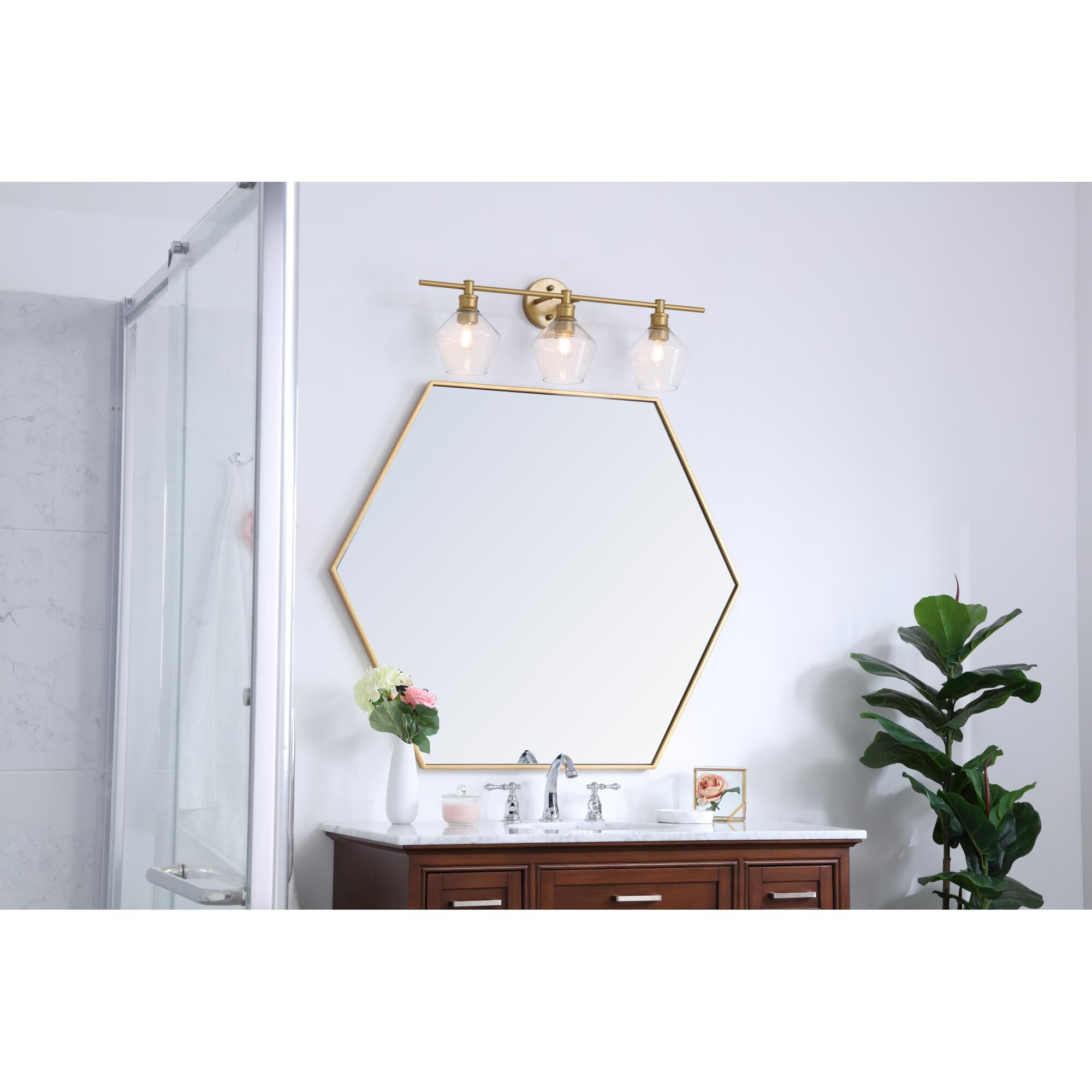 Shown in Brass finish