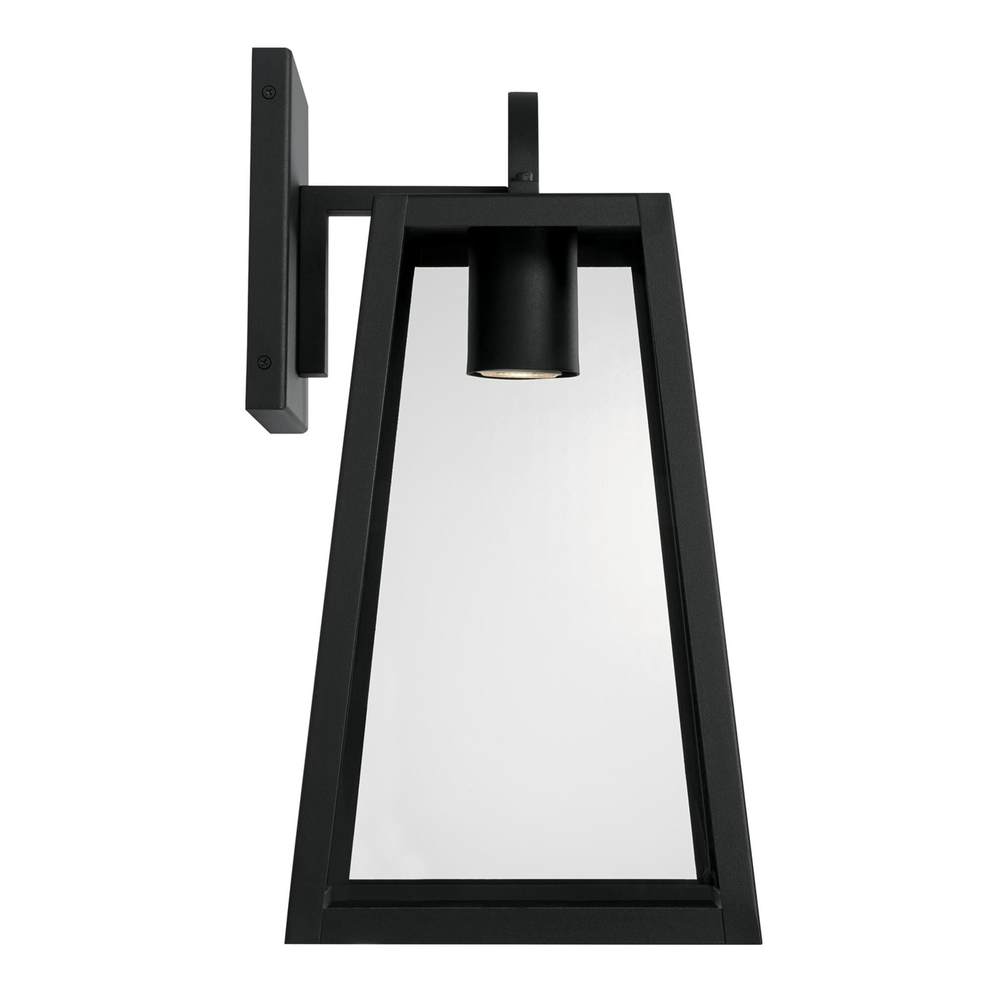 Shown in Black finish and Clear glass