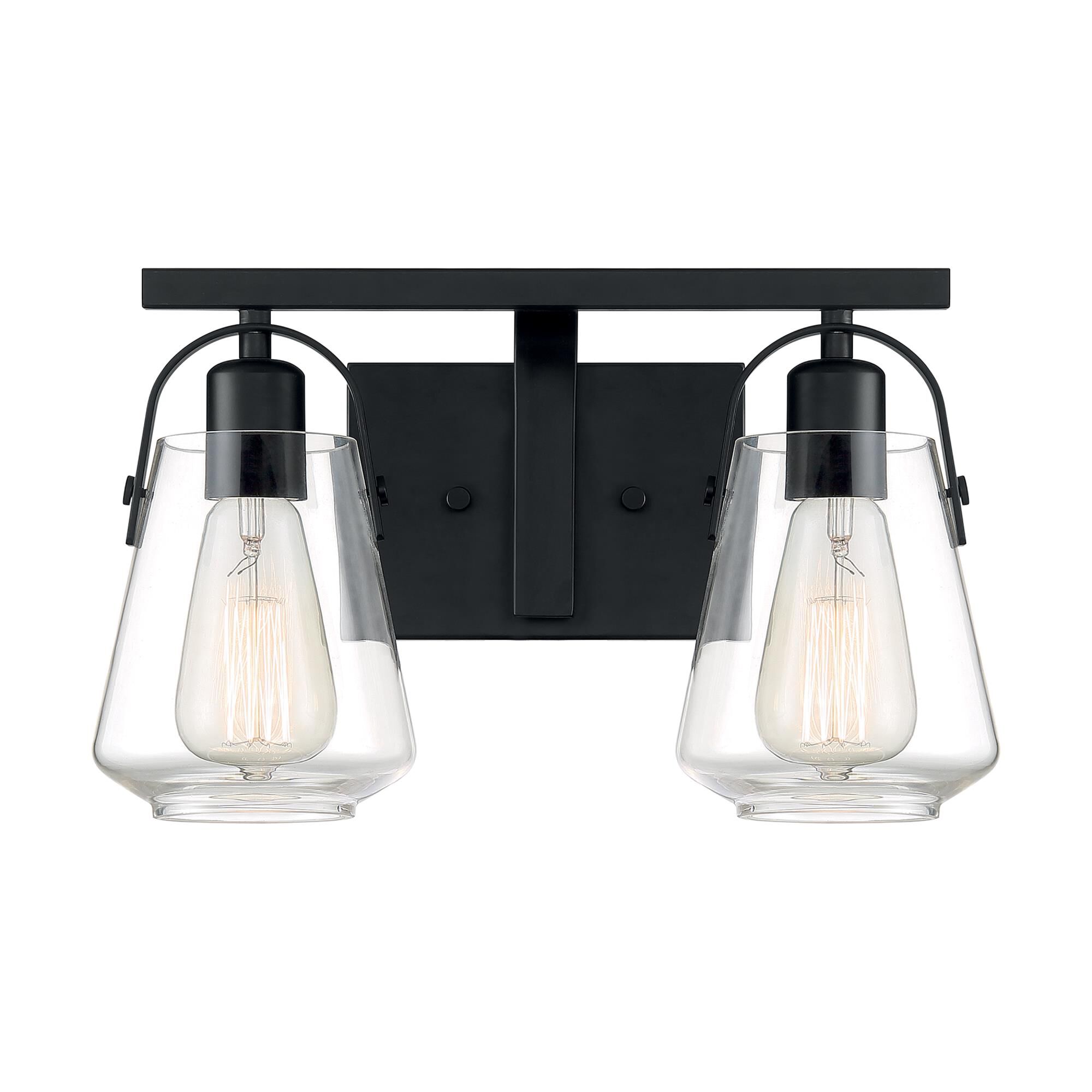 Shown in Matte Black finish and Clear glass