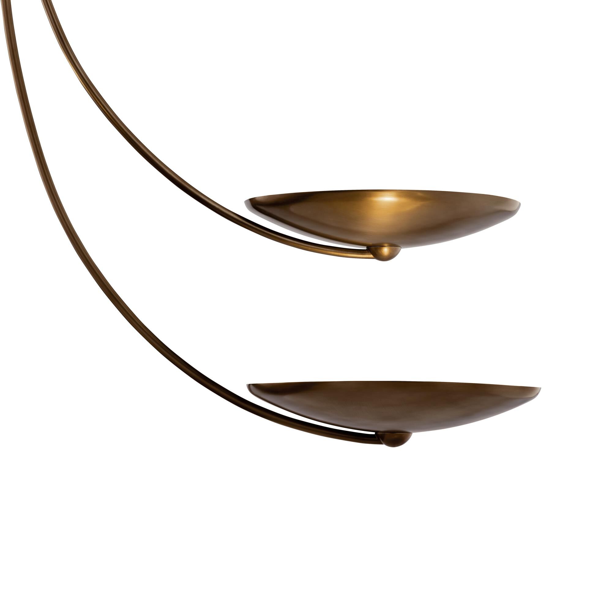 Shown in Lacquered Brass finish and Lacquered Brass and Lacquered Bronze shade