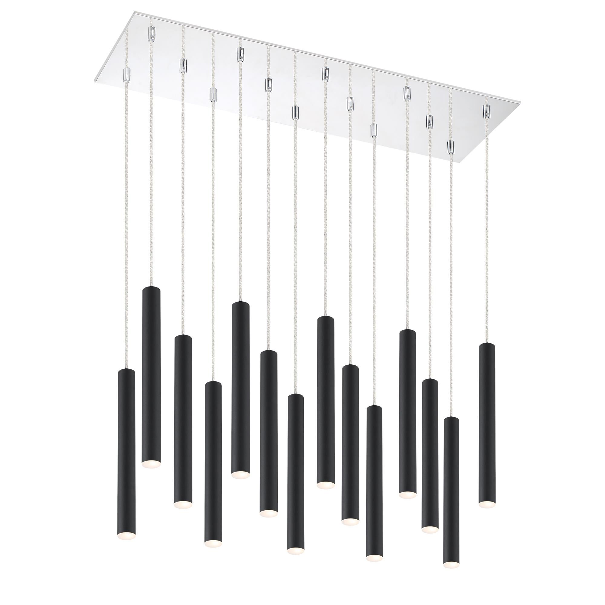 Shown in Chrome finish and Steel glass and Steel shade