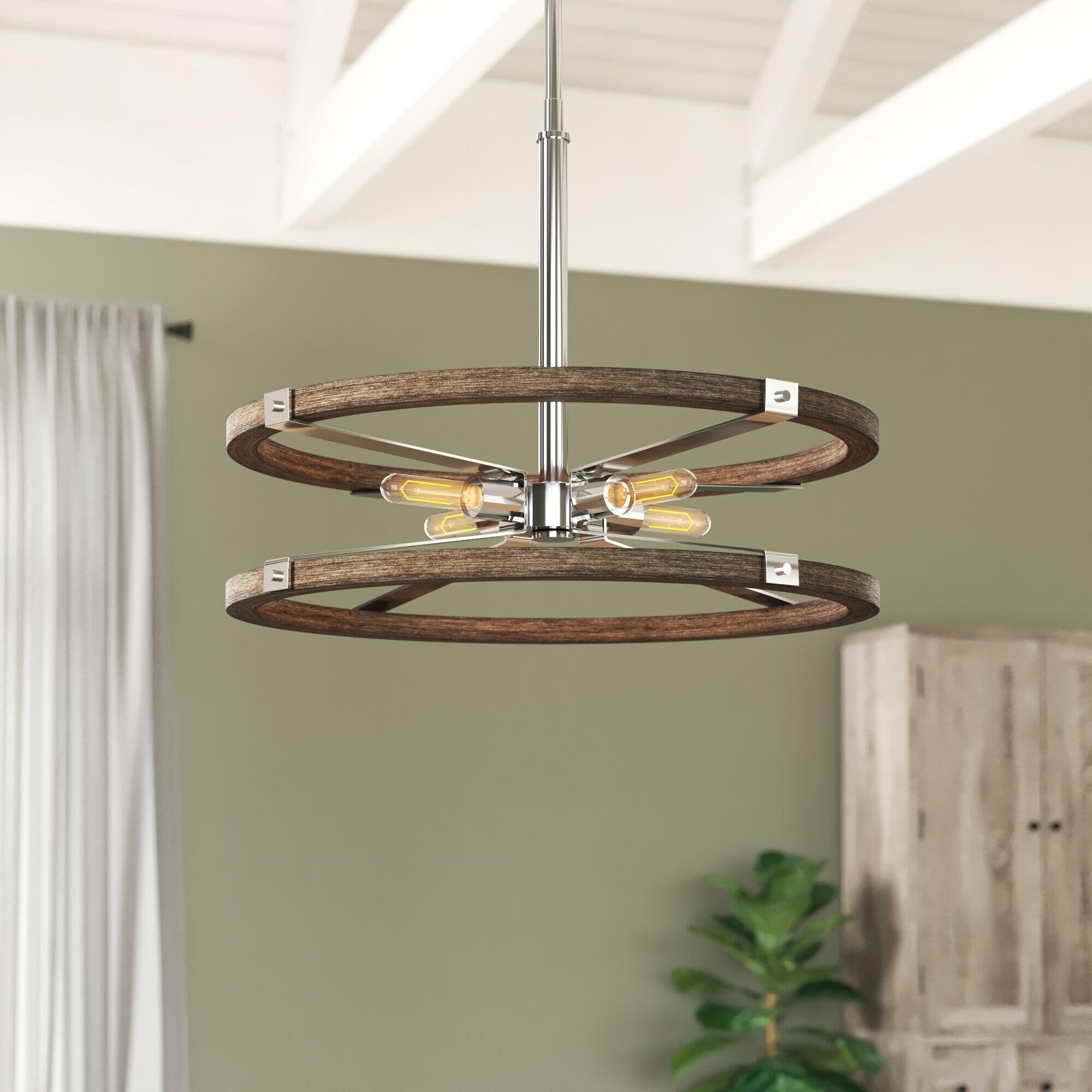 Hanston 22 Inch 4 Light Chandelier by Designers Fountain