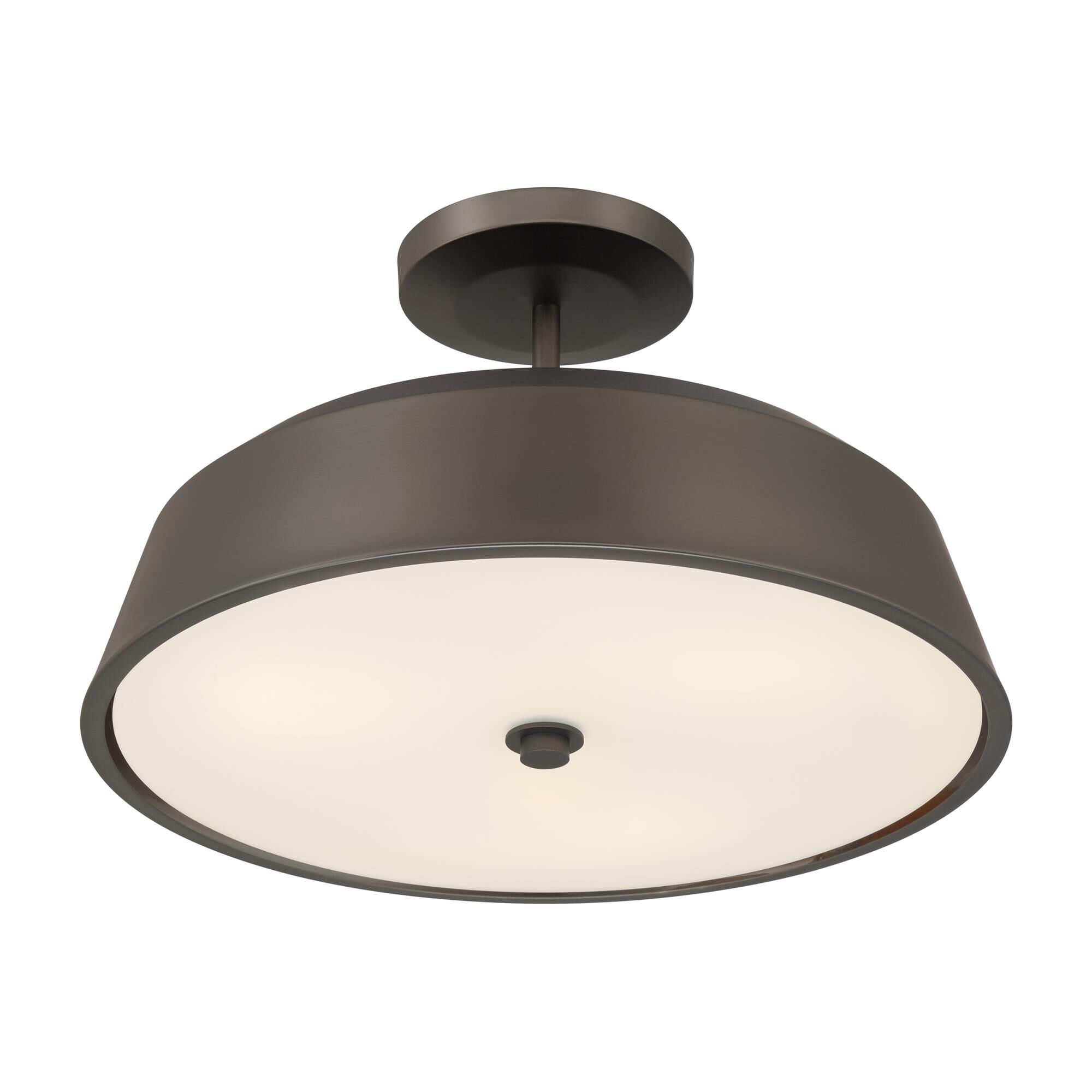 Shown in Plated Dark Bronze finish and Etched White glass