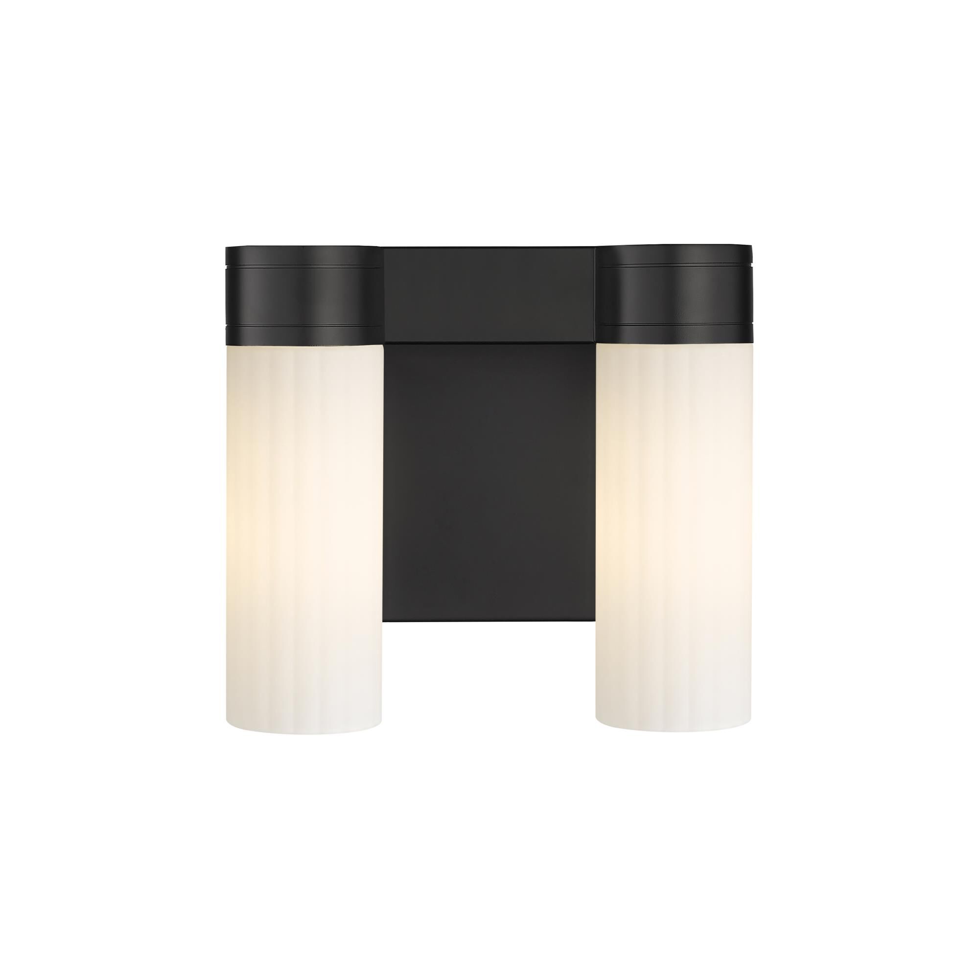 Shown in Matte Black finish and Matte White glass