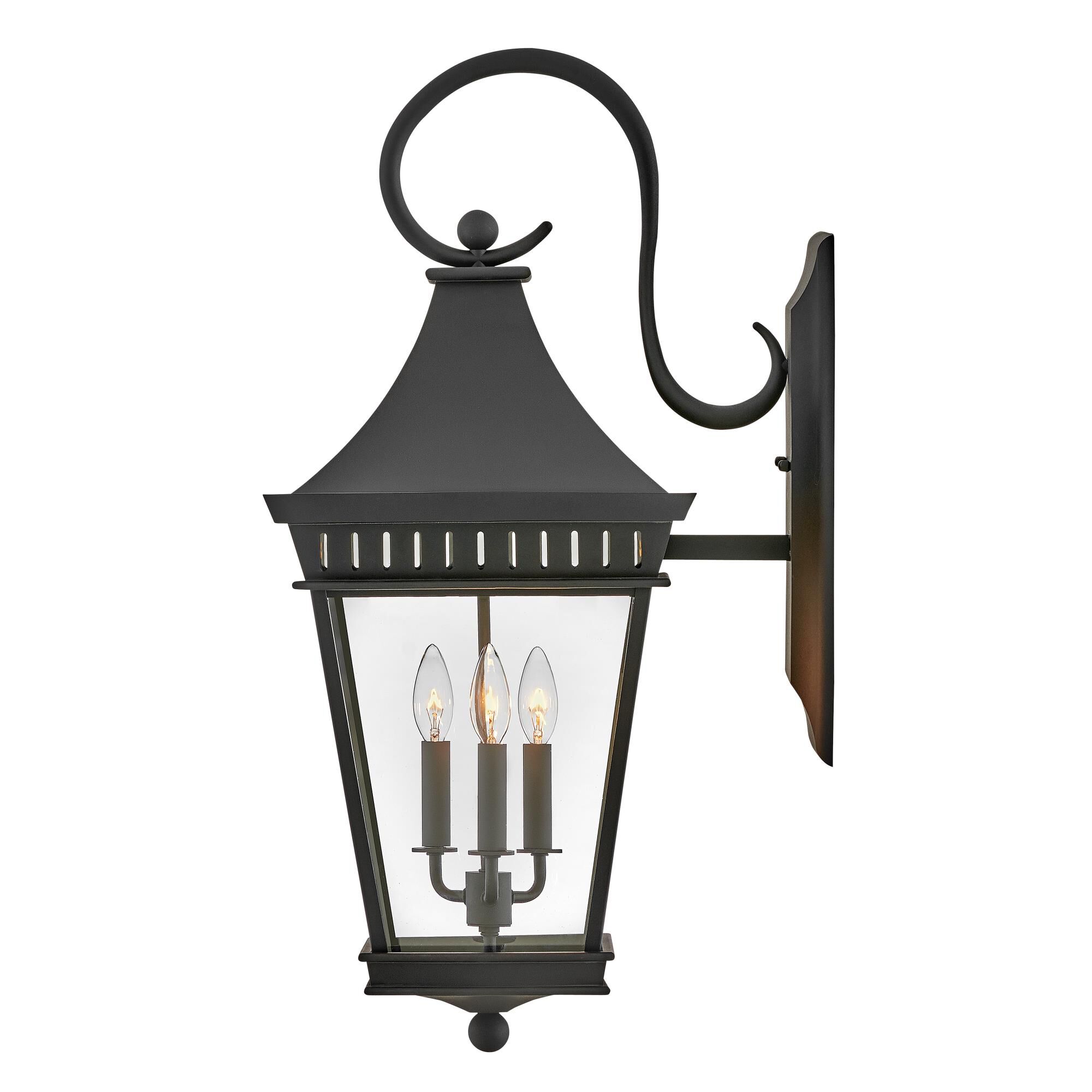 Shown in Museum Black finish and Clear glass