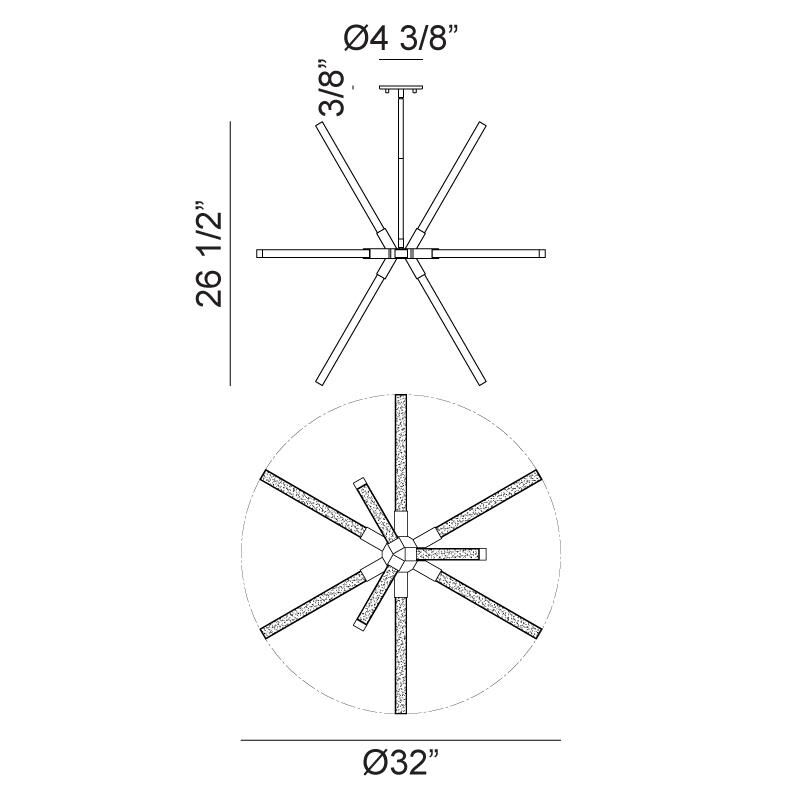 Asterisk Large Pendant by Matteo Lighting
