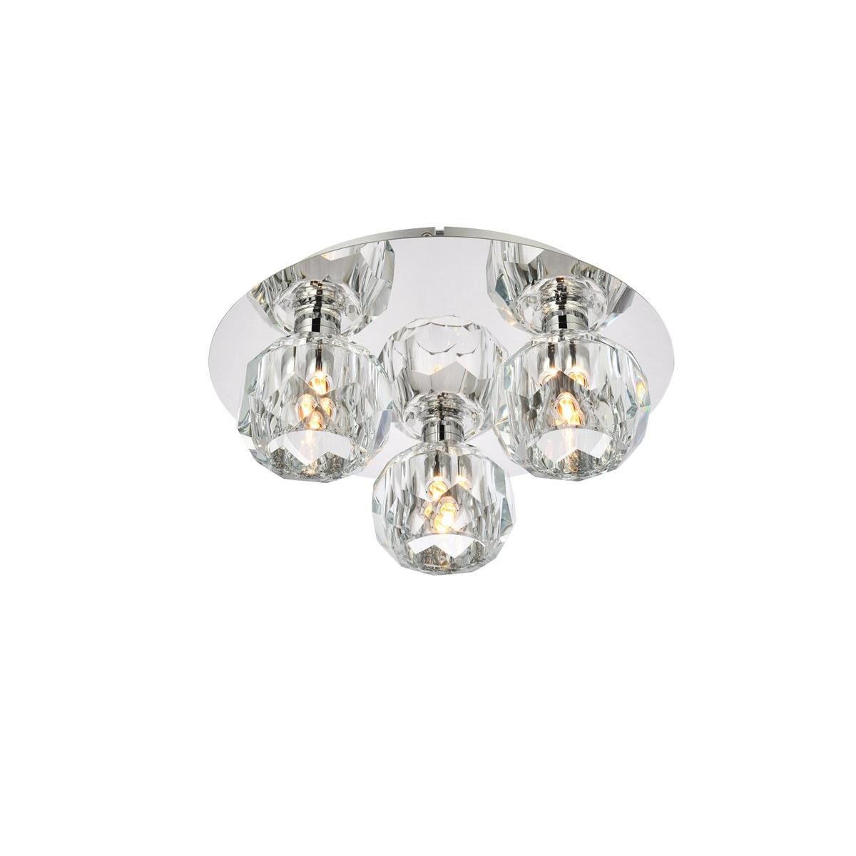 Graham 12 Inch 3 Light LED Flush Mount by Elegant Lighting