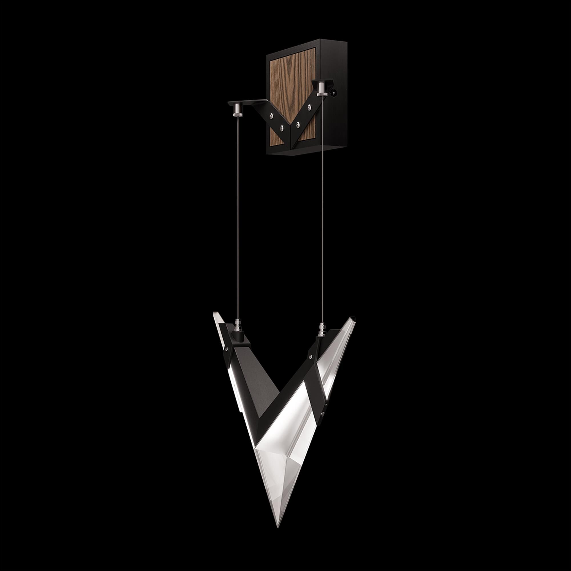 Shown in Black finish and True crystal and False glass