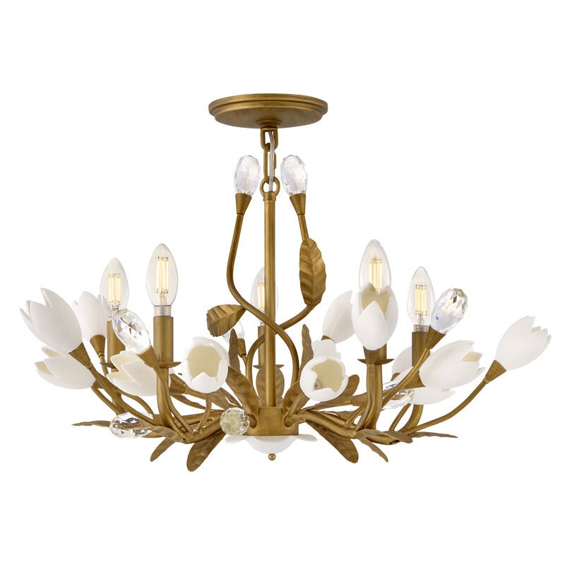 Yvette 24 Inch Semi Flush Mount by Fredrick Ramond