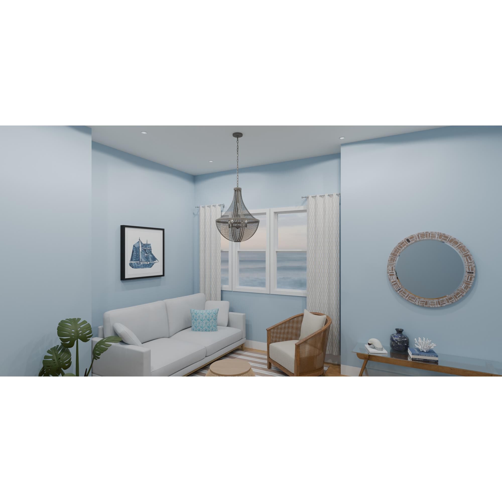 Hallie 22 Inch 4 Light Large Pendant by Quoizel