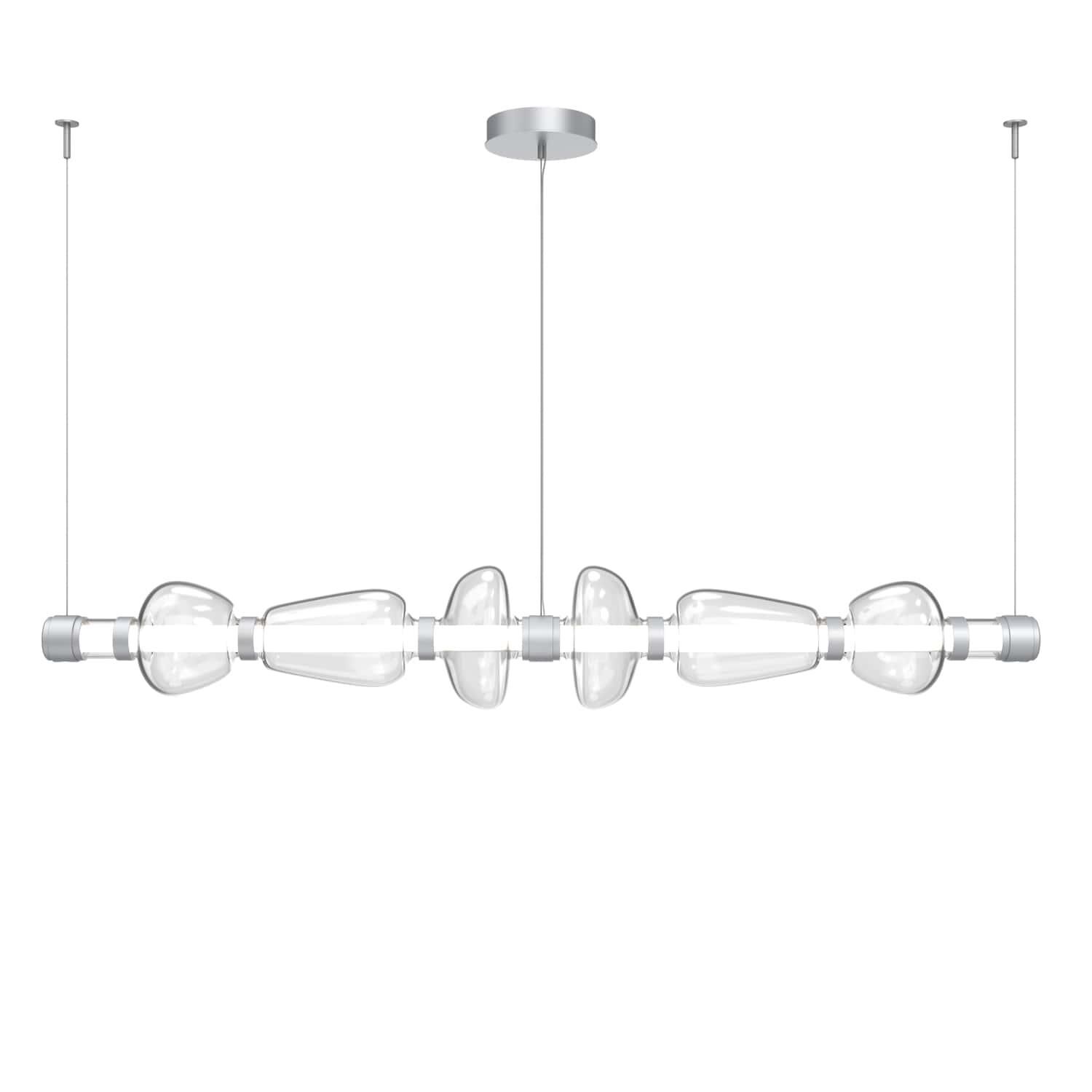 Shown in Classic Silver finish and Clear glass