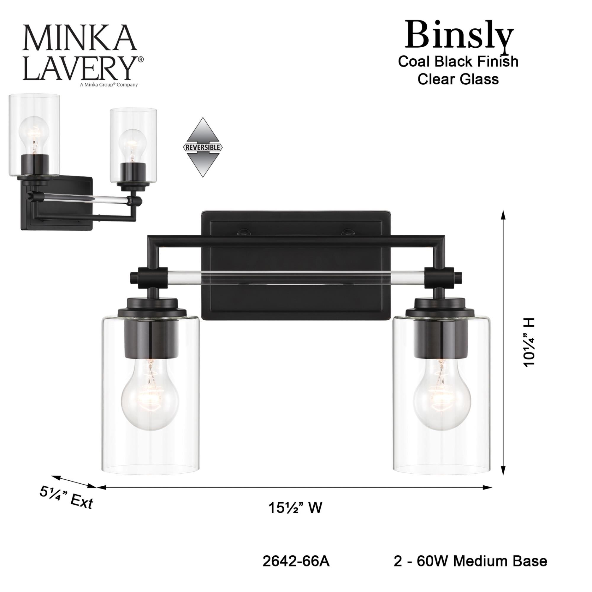 Binsly 16 Inch Bath Vanity Light by Minka Lavery