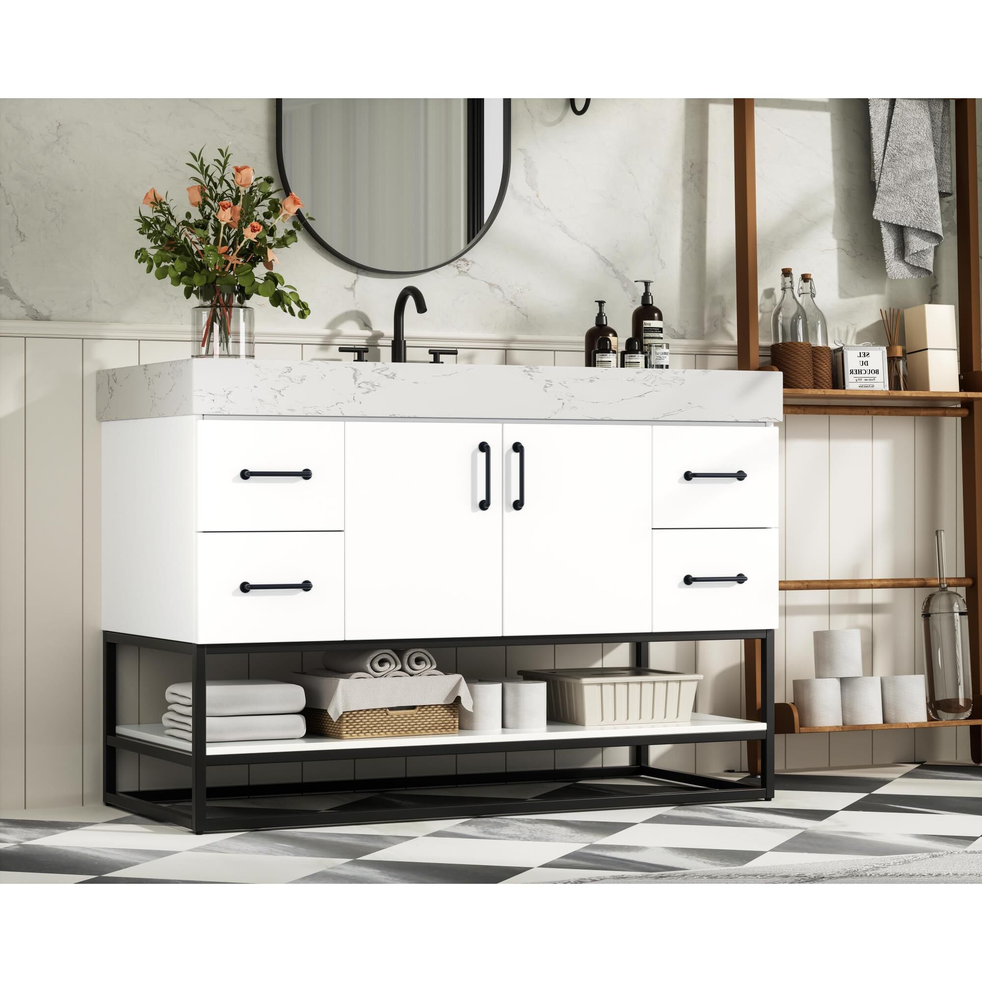 Caroline 48 Inch Bath Vanity by Elegant Dcor