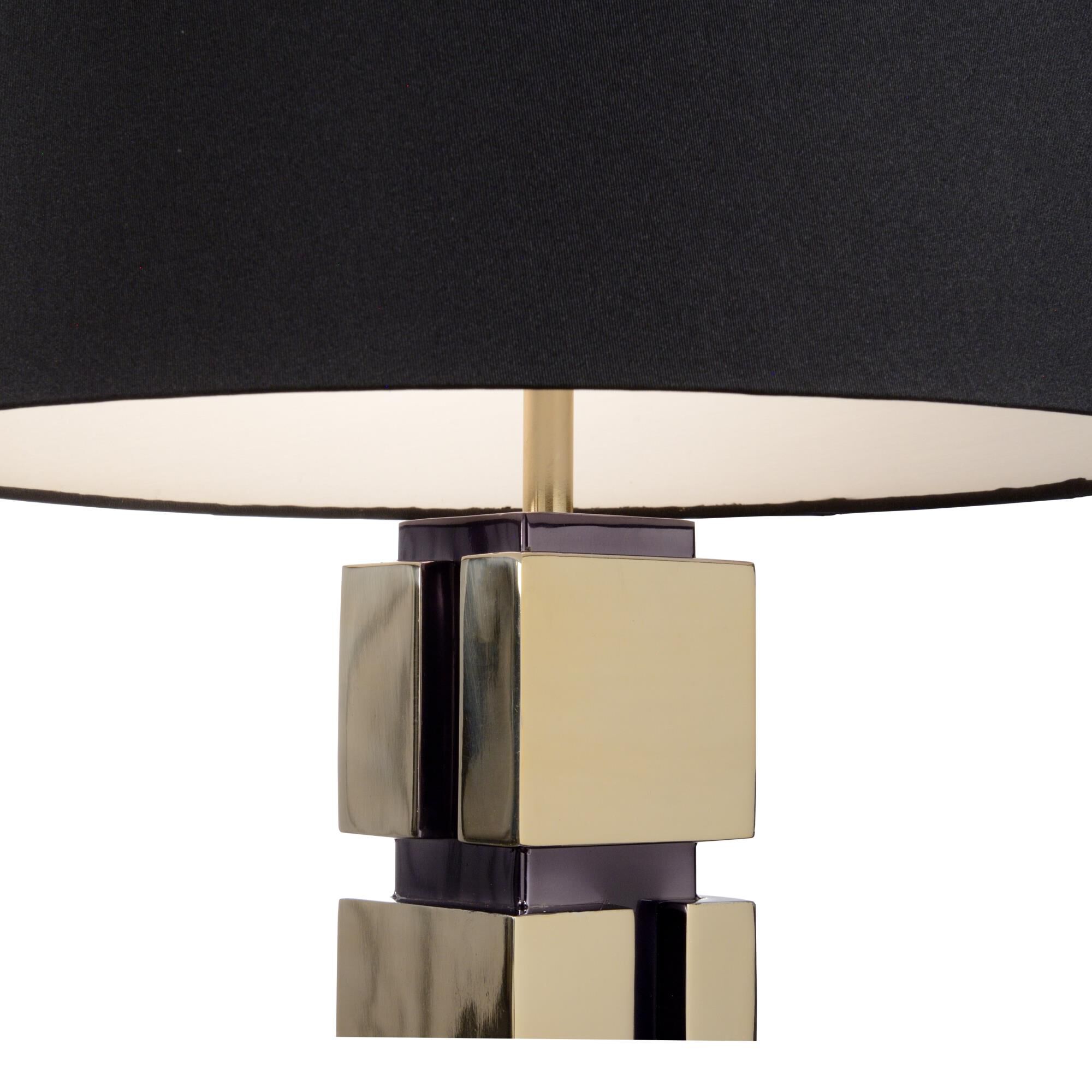 Shown in Polished Nickel and Black finish and Black Silkette shade