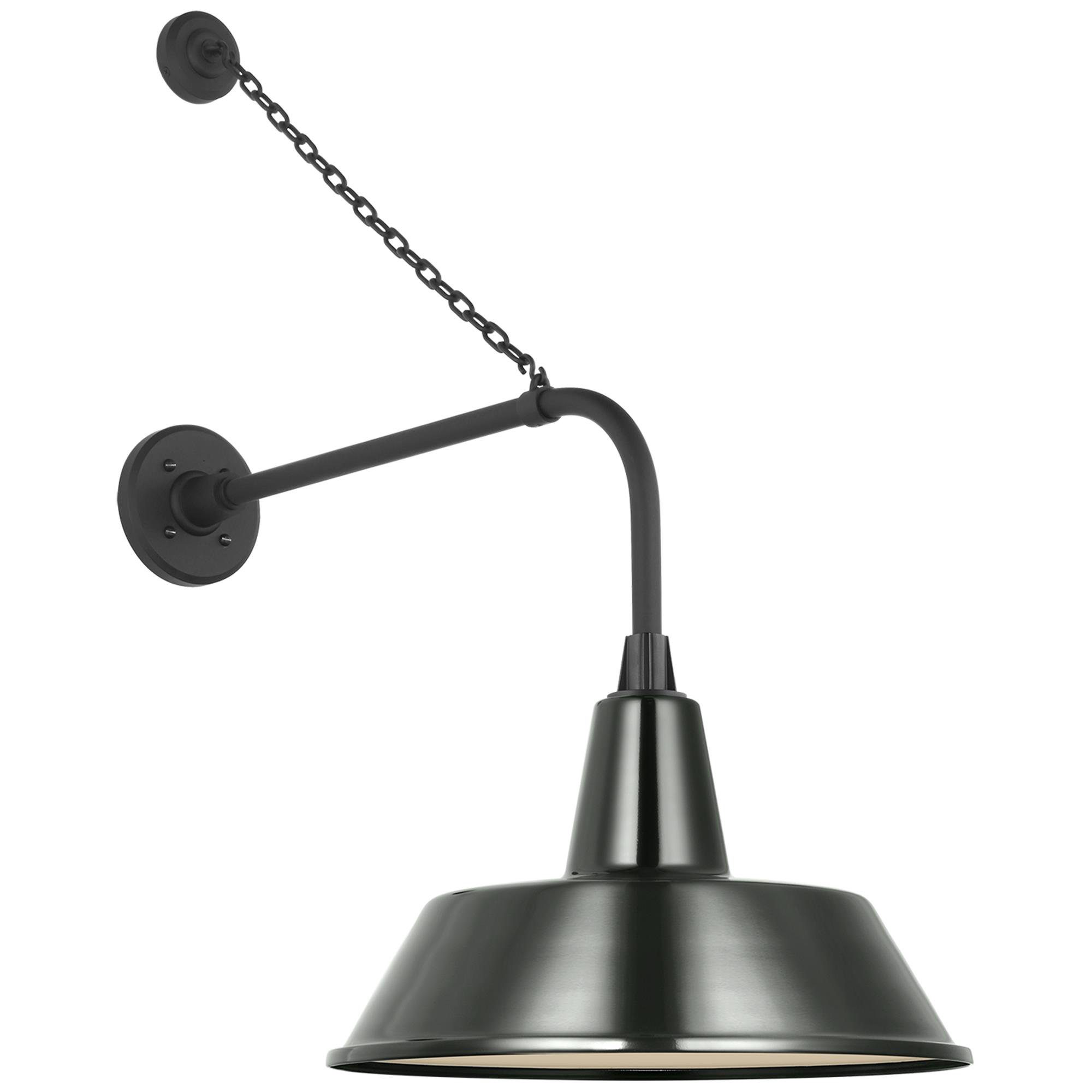 Shown in Matte Black finish and Green shade