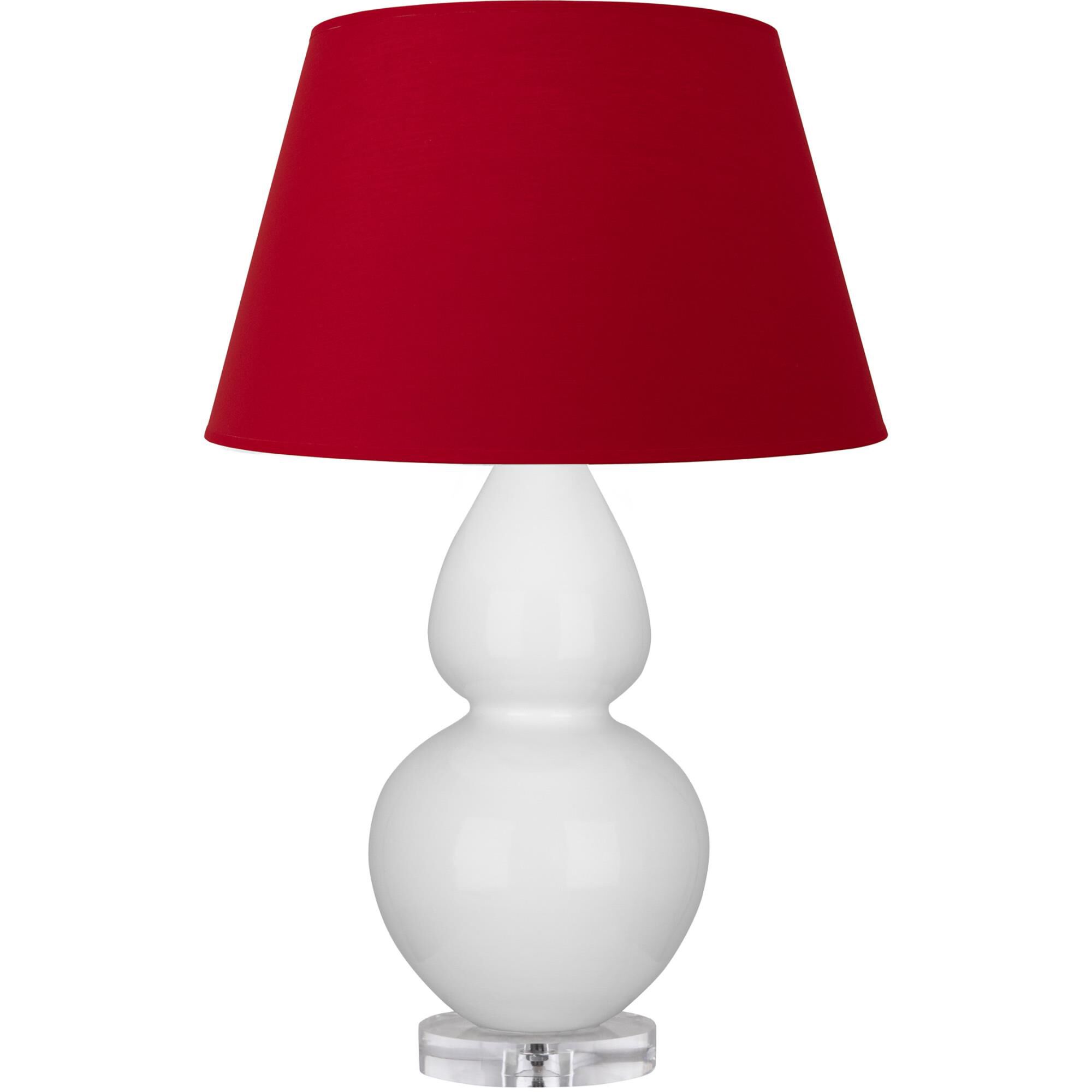 Shown in Daisy finish and Black and Red shade and Lucite accent