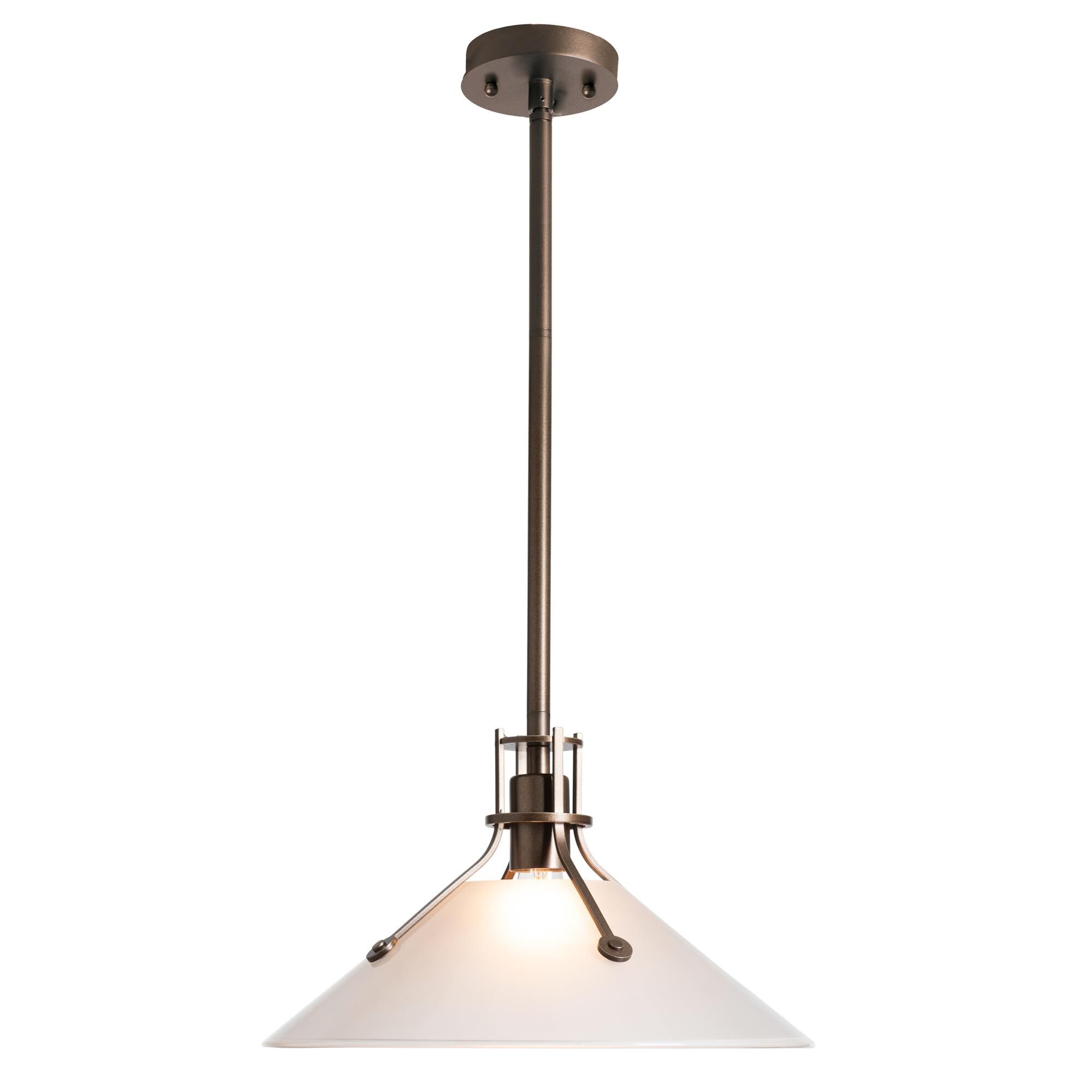 Shown in Coastal Bronze finish and Frosted glass