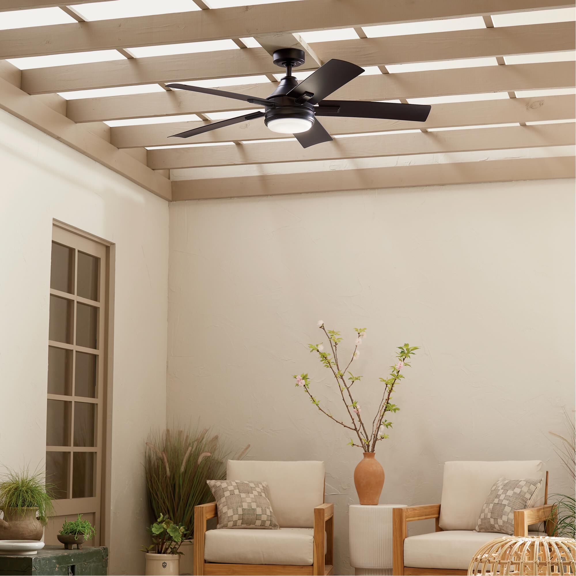 Tide Outdoor Rated 52 Inch Ceiling Fan with Light Kit by Kichler Lighting