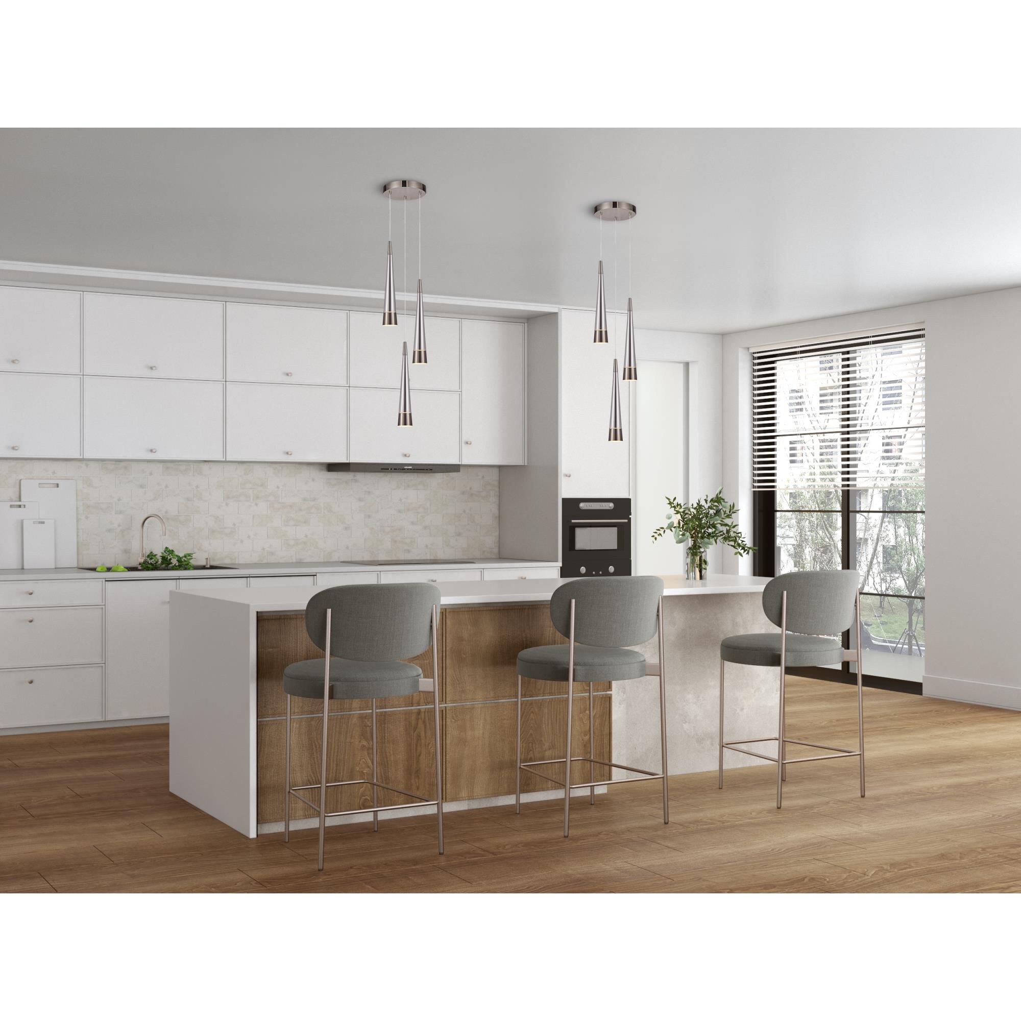 Shown in Pearl Black and Smoke finish and Clear glass