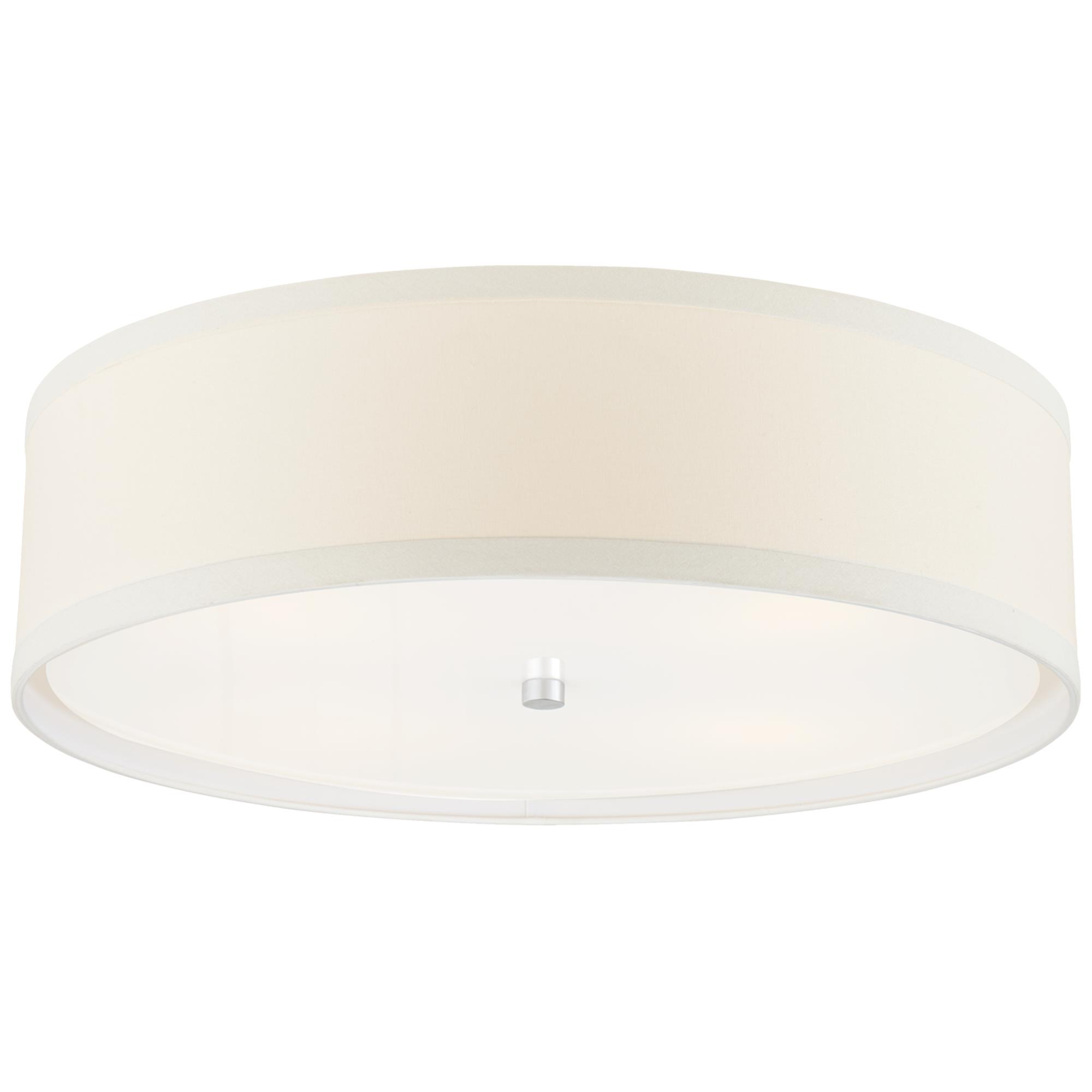 Shown in Burnished Silver Leaf finish and Cream Linen shade