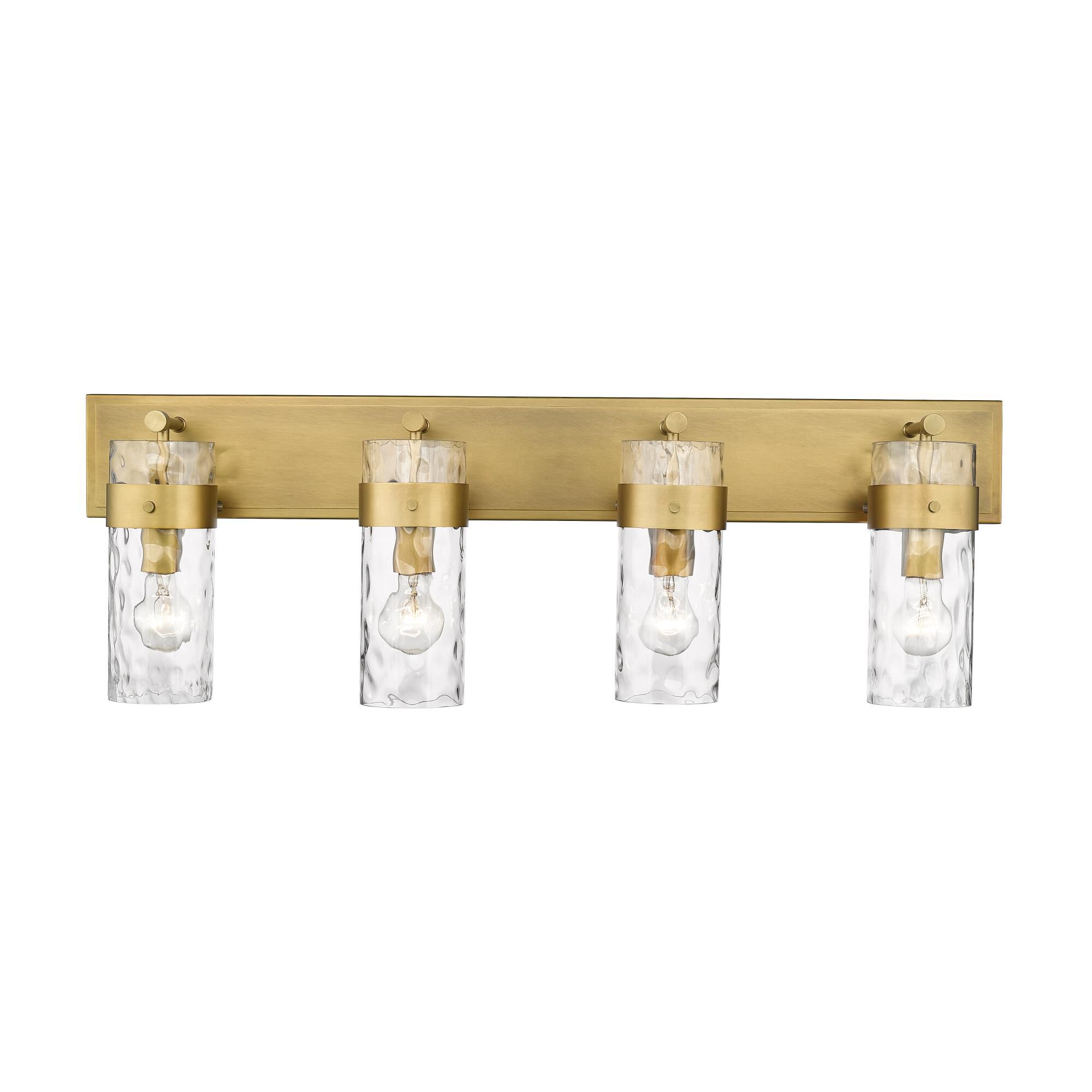 Shown in Rubbed Brass finish and Glass shade