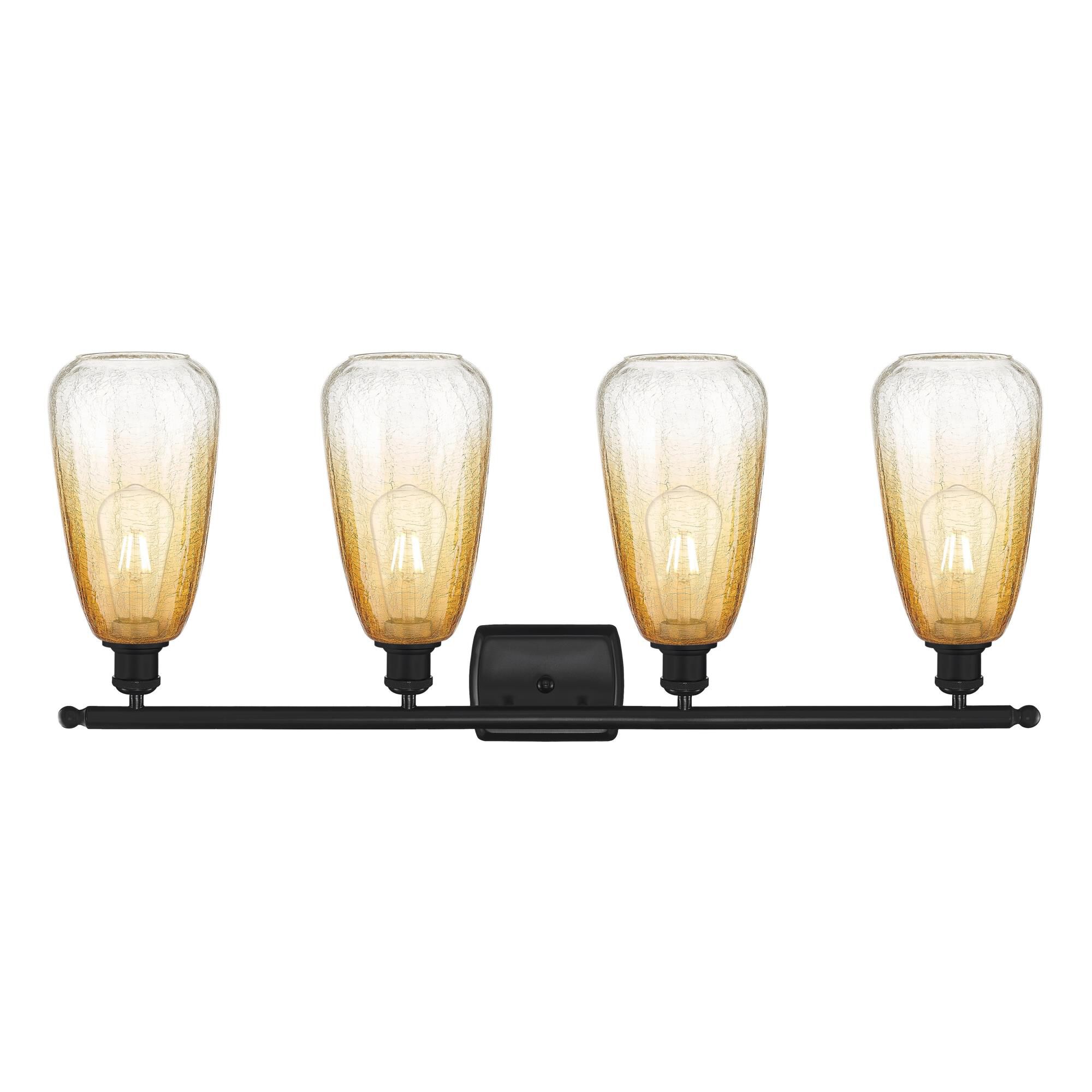 Shown in Matte Black finish and Amber glass