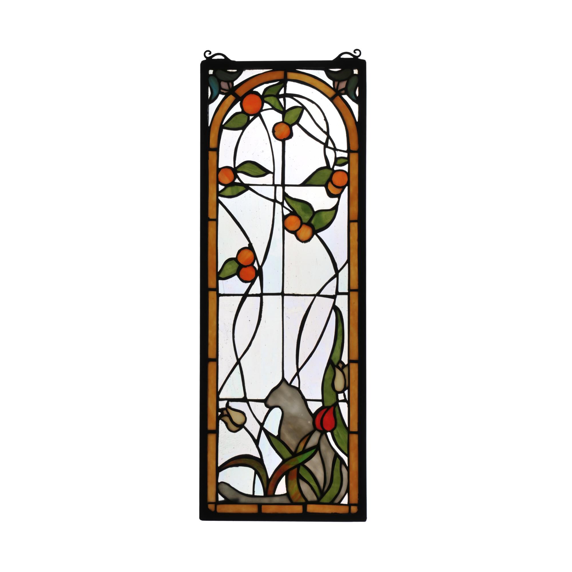 Shown in Brass finish and Grey-Ivory-Apricot glass