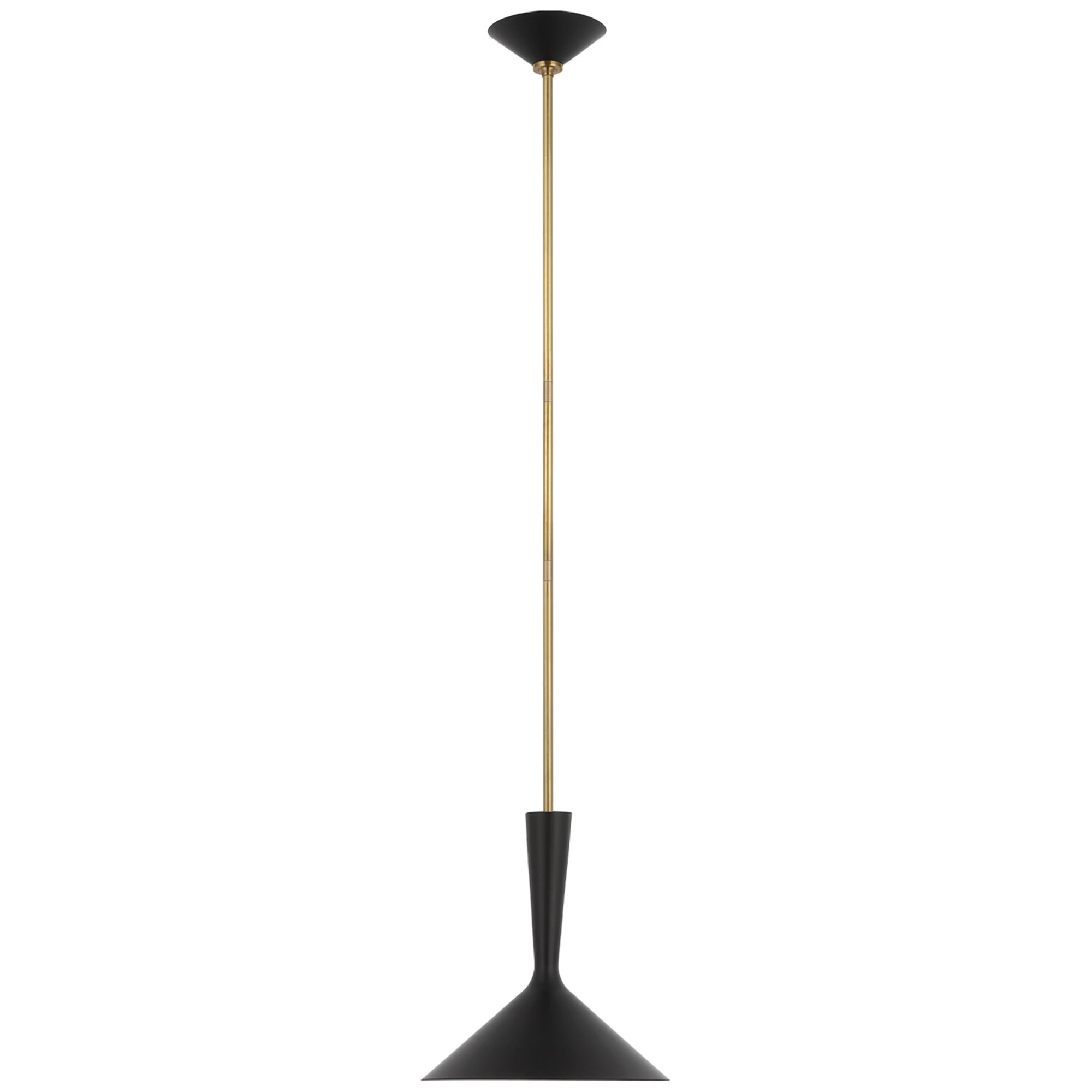 Shown in Matte Black and Hand-Rubbed Antique Brass finish