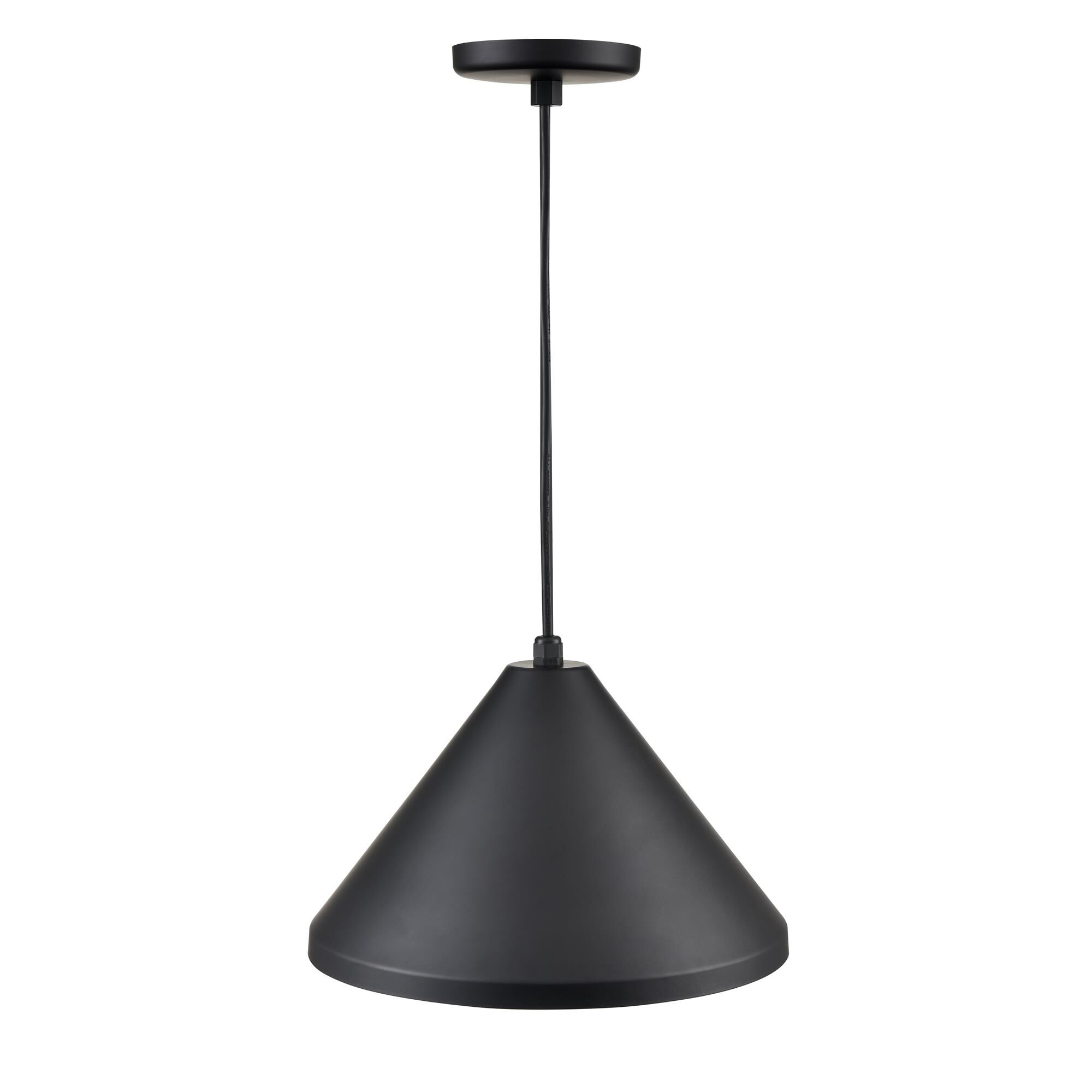 Shown in Satin Black finish and Black shade