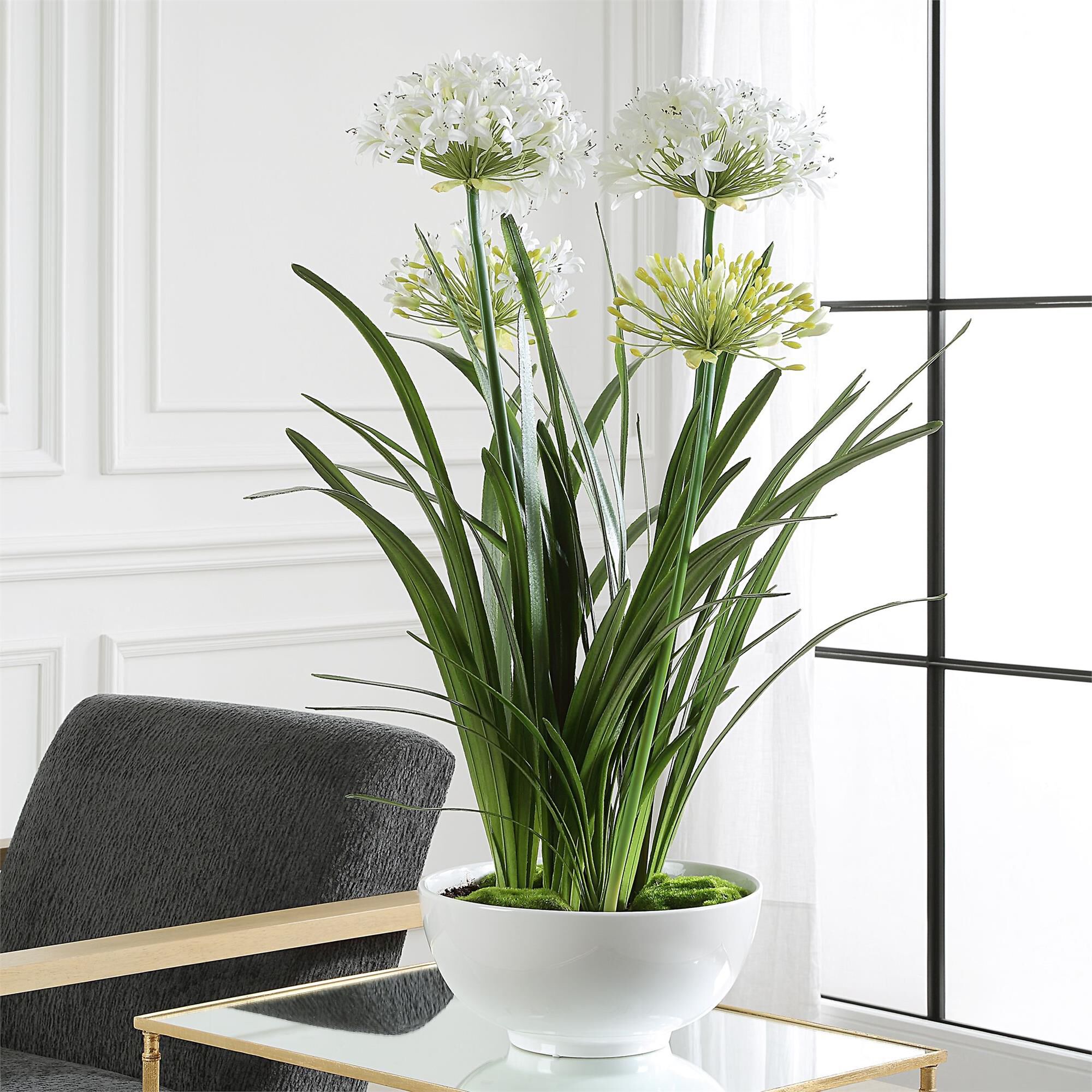 Purity Agapanthus 30 Inch Botanical by Uttermost