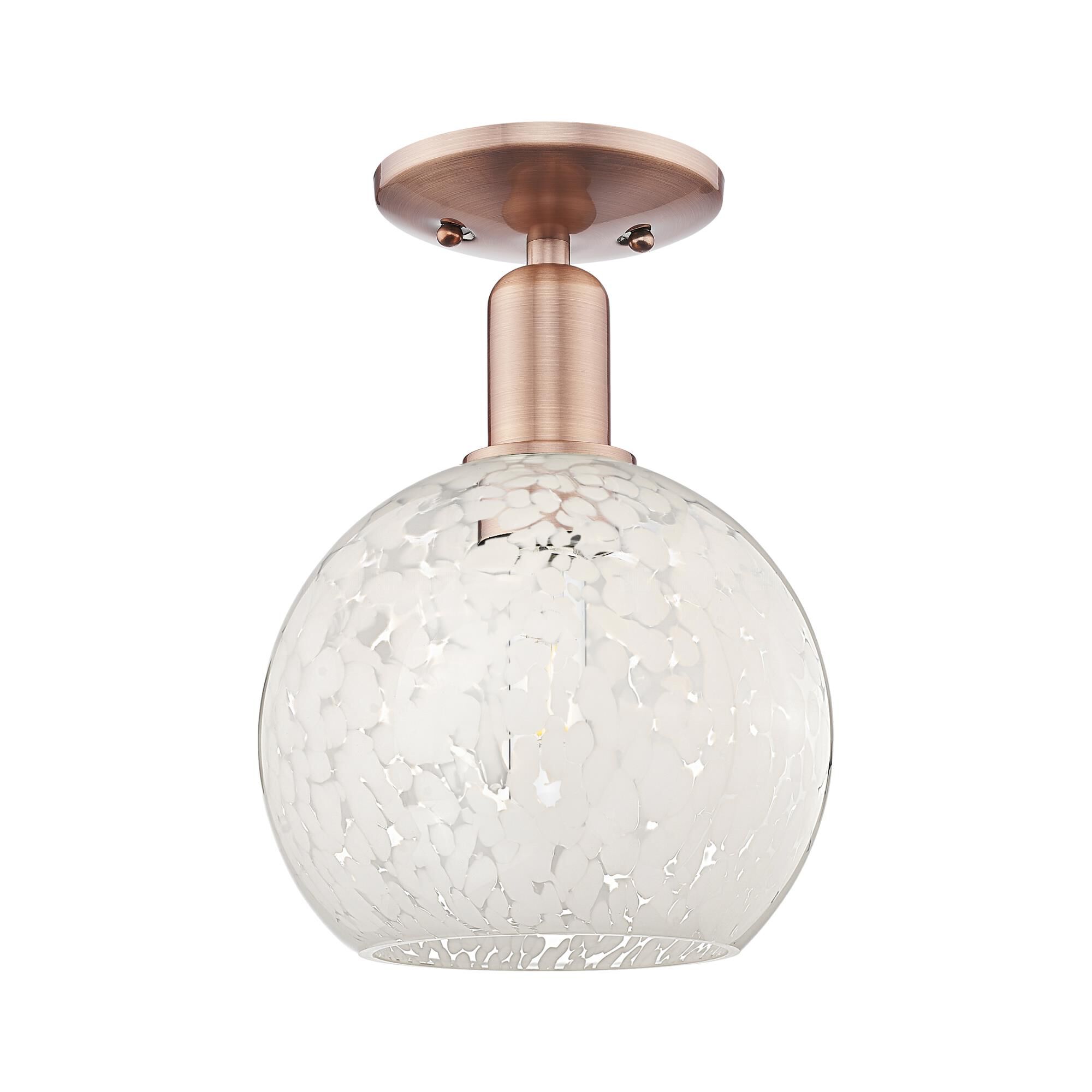 Bruno Marashlian White Mouchette Semi Flush Mount by Innovations Lighting