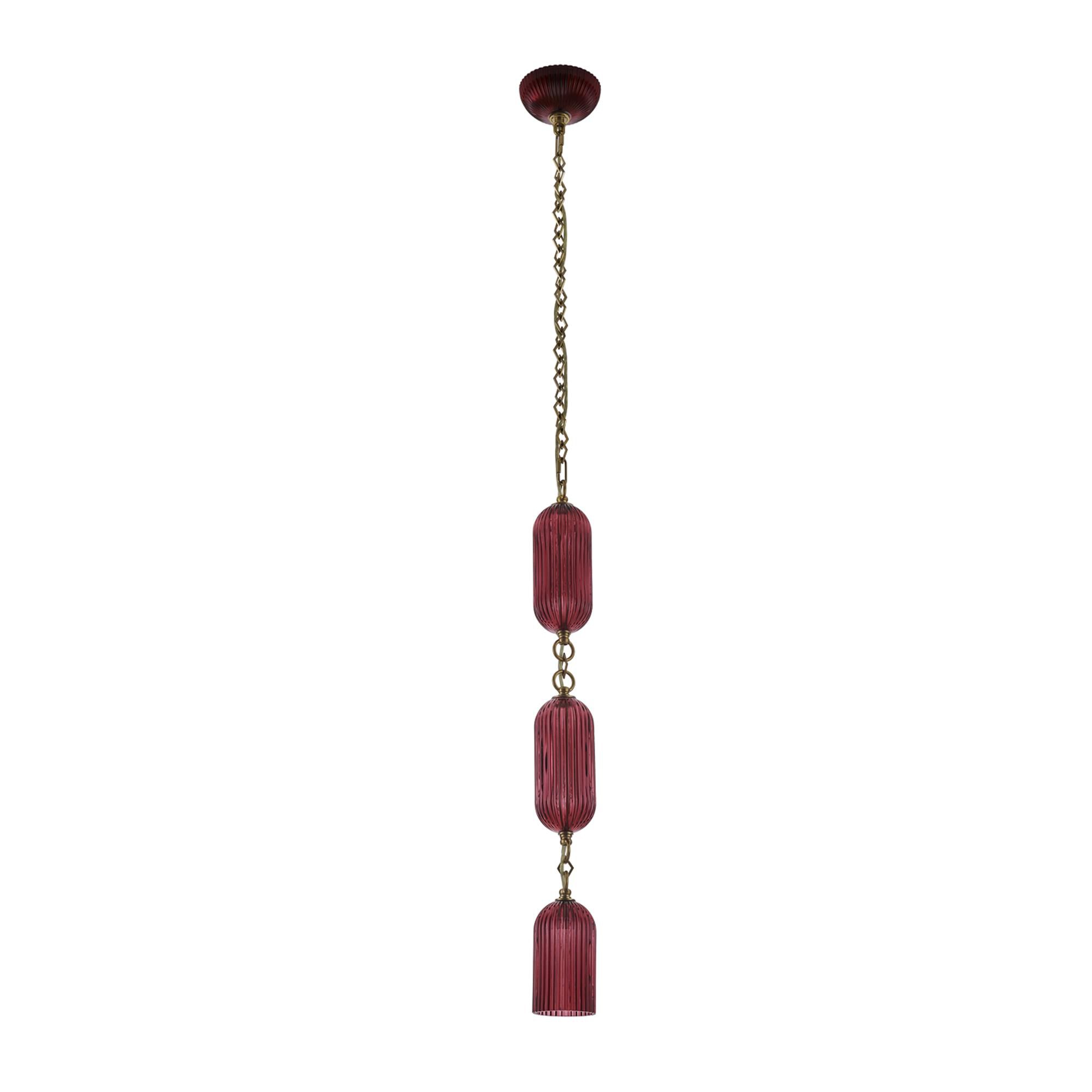 Shown in Satin Brass finish and Peacock Green glass