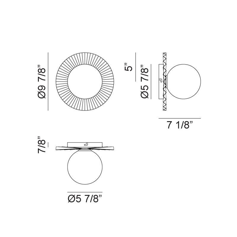 Modern Ruff 1 Light Flush Mount by Matteo Lighting