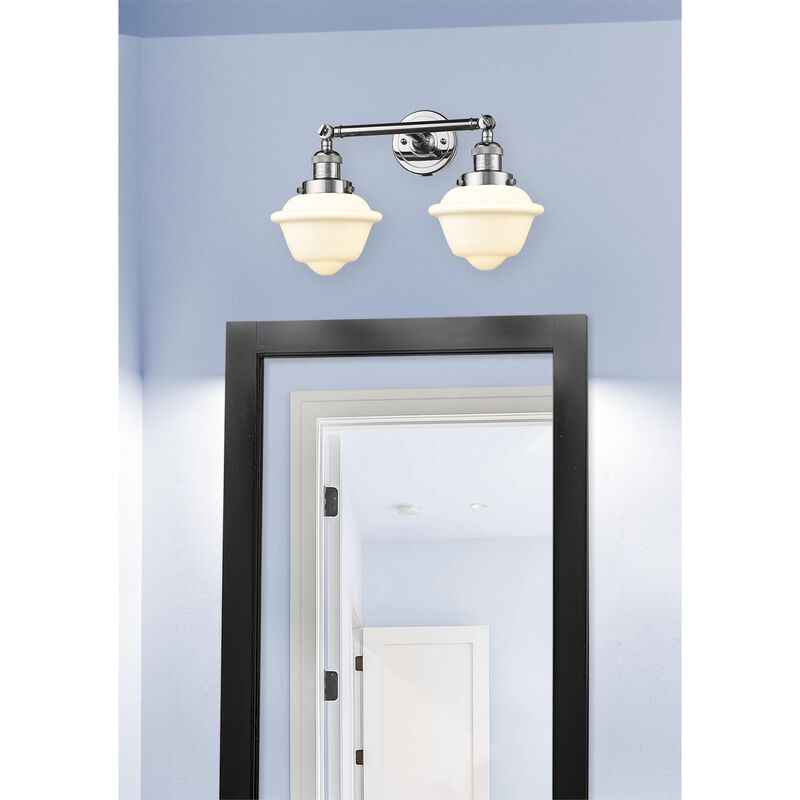 Bruno Marashlian Small Oxford 17 Inch 2 Light Bath Vanity Light by Innovations Lighting