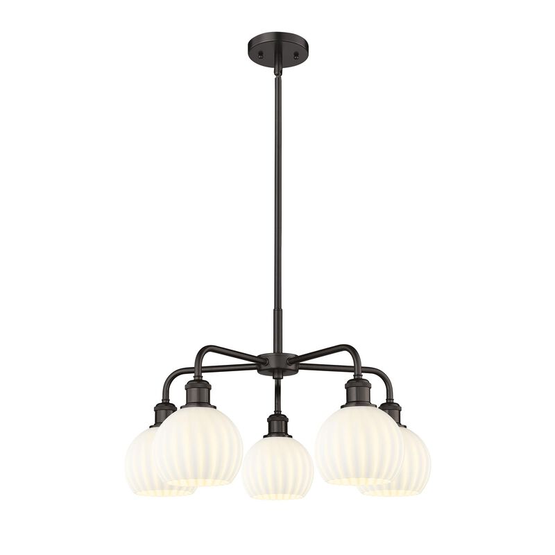 Bruno Marashlian White Venetian 24 Inch Chandelier by Innovations Lighting